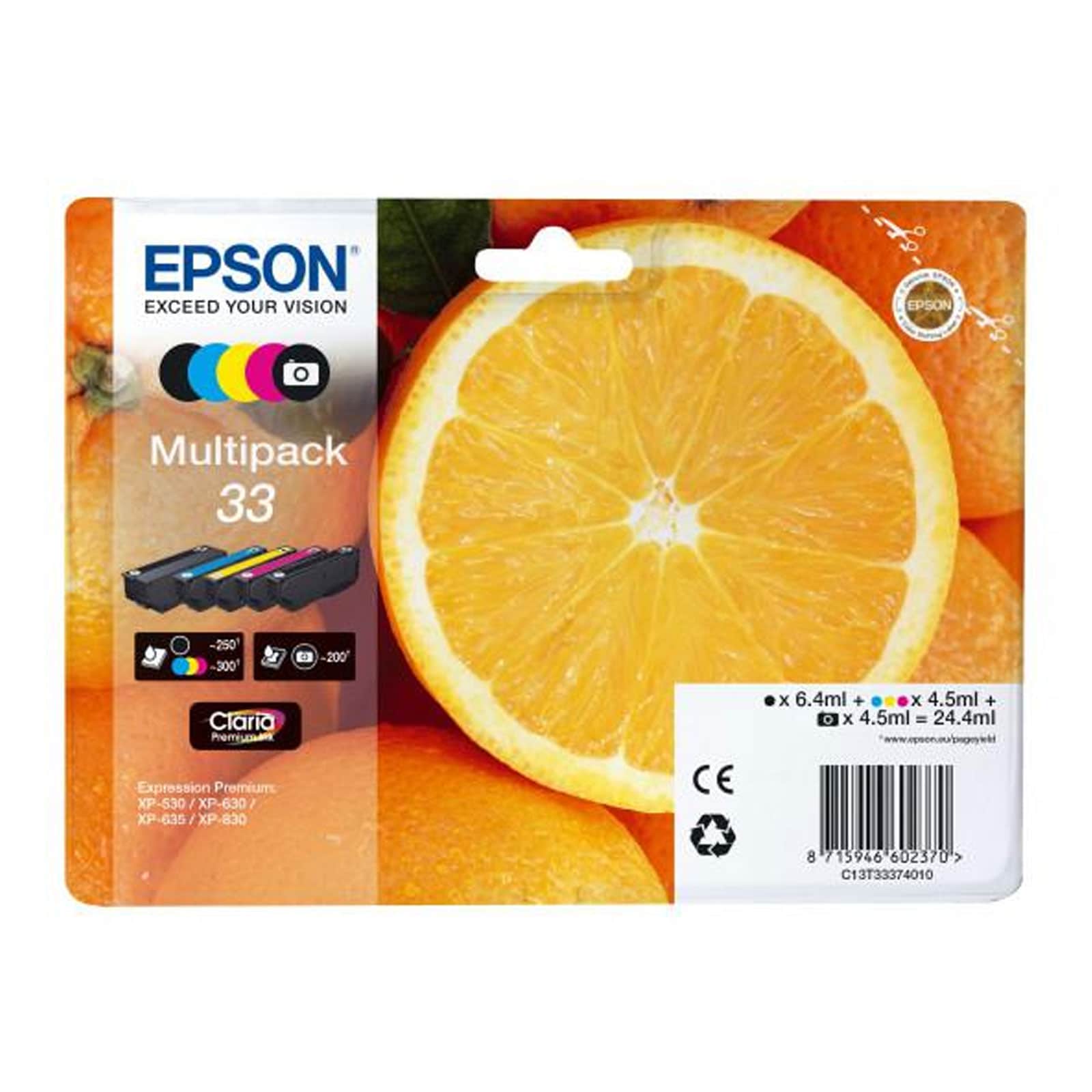 Epson C13T33374011 Multipack 33 Claria Premium Ink Serie "Orange" (5 Farben) - Bild 1