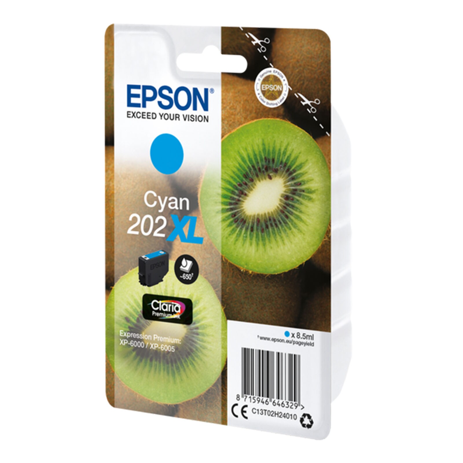 Epson C13T02H24010 Kiwi XL Druckerpatrone Cyan - Bild 1