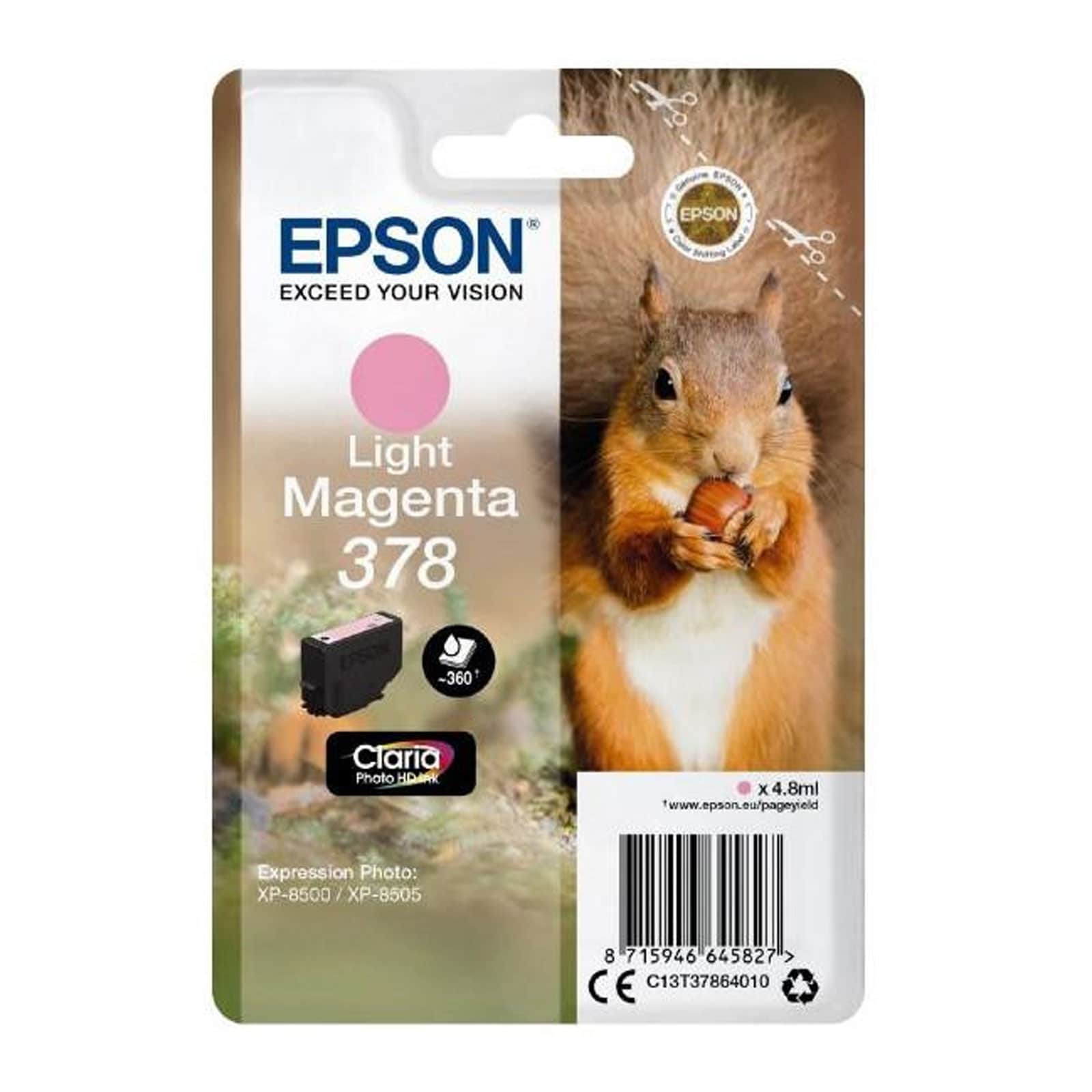 Epson C13T37864010 Singlepack 378 "Eichh&ouml;rnchen" Light Magenta - Bild 1