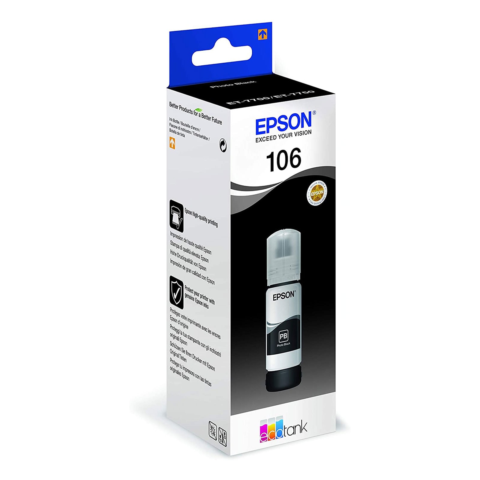 Epson C13T00R140 EcoTank ink bottle 106 Photo Black - Bild 1