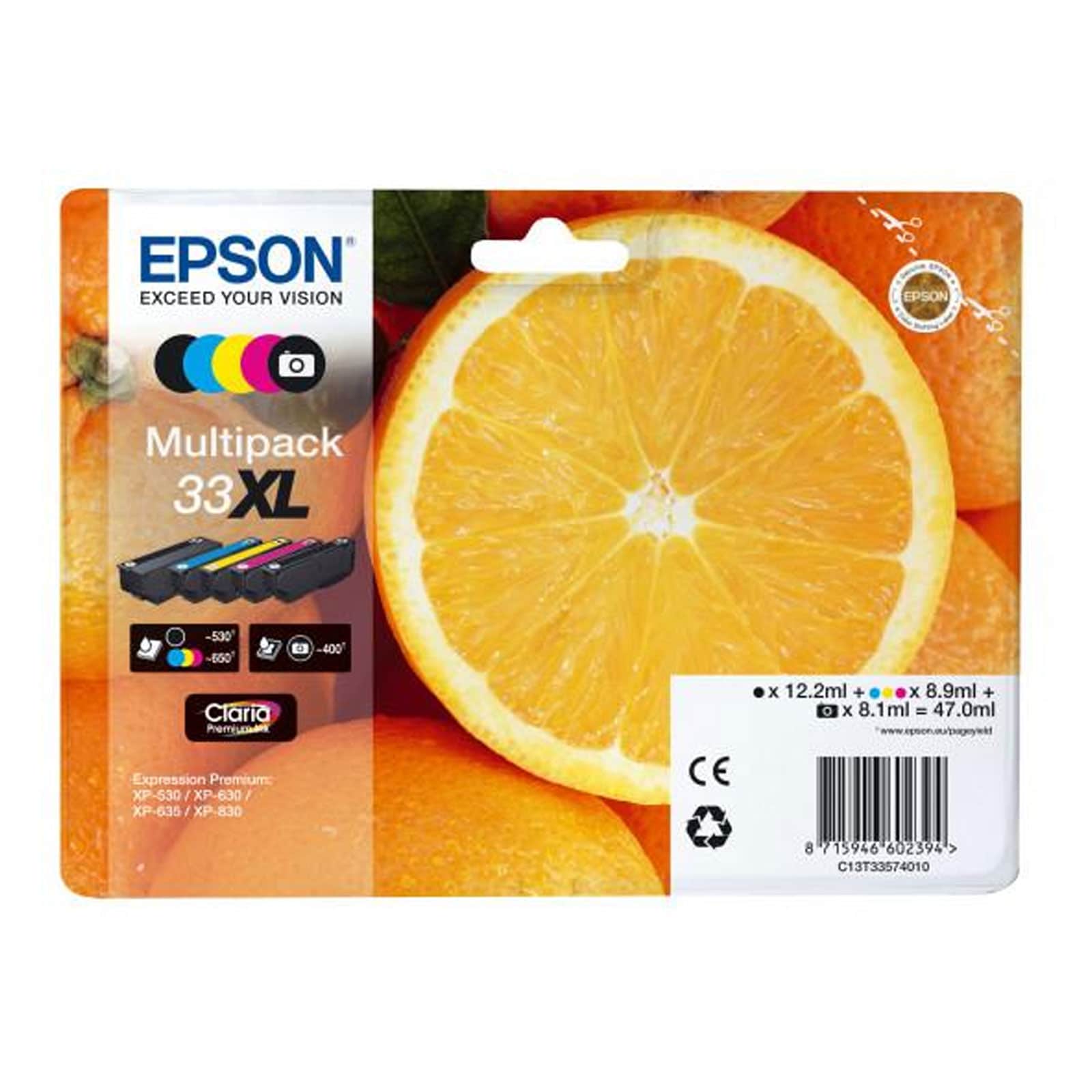 Epson C13T33574011 Multipack 33XL Claria Premium Ink Serie "Orange" 5 Farben - Bild 1