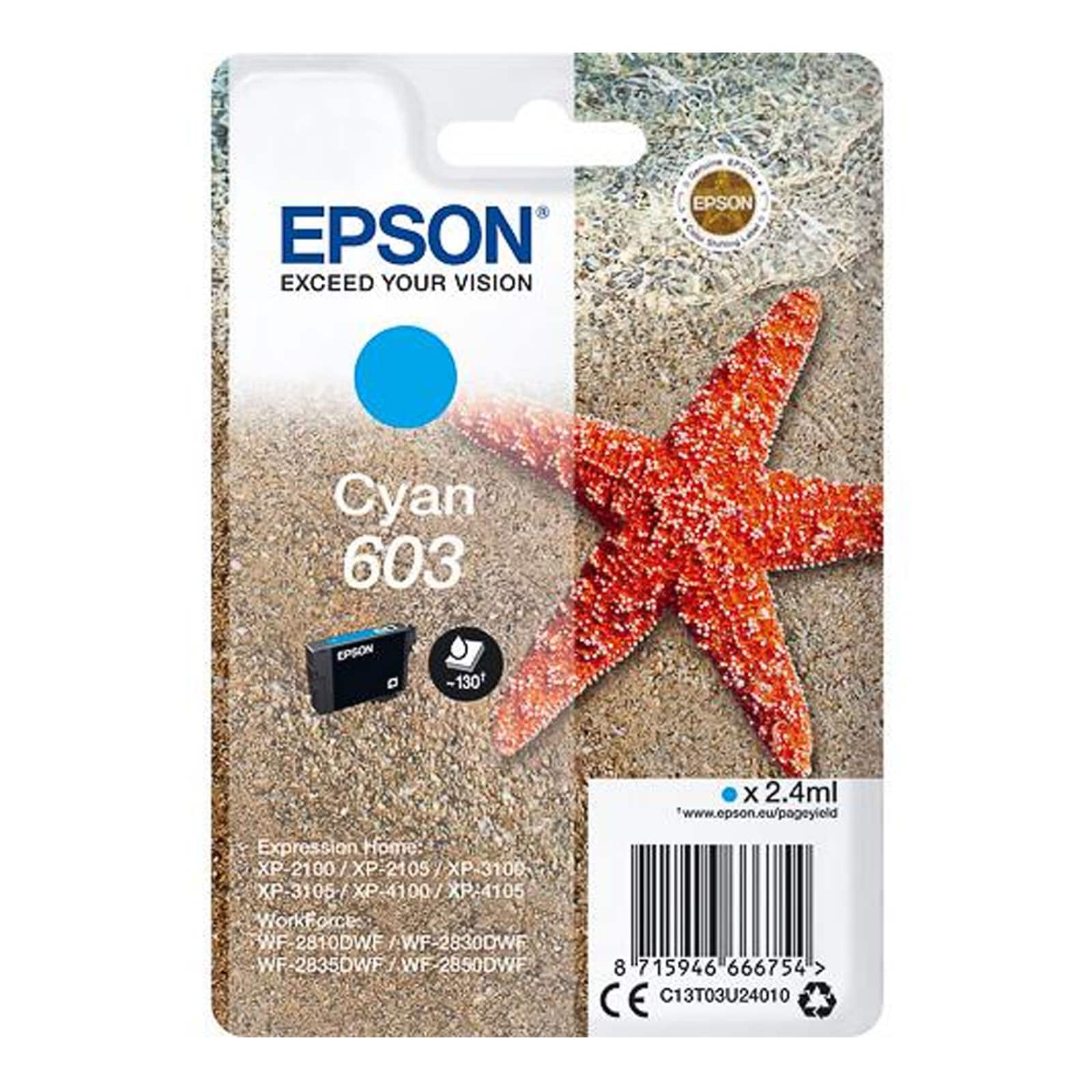 Epson C13T03U24010 Singlepack 603 Original Tinte "Seestern" Cyan - Bild 1