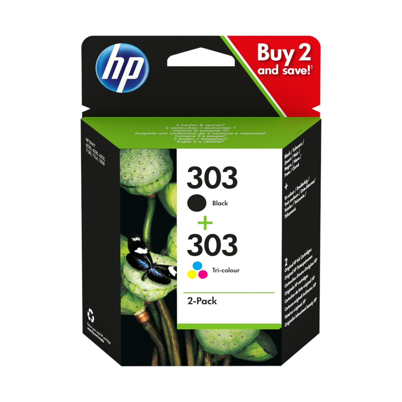 HP 303 Combo-Pack (2) BLK+COL Druckerpatrone - Bild 1