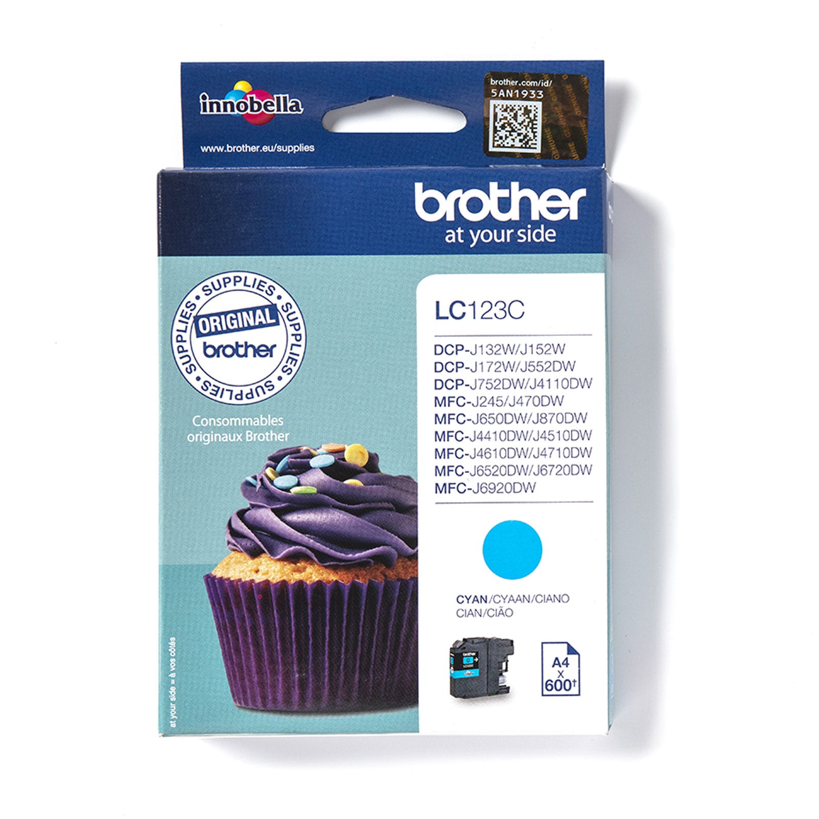 Brother LC123C Tinte f&uuml;r MFCJ4510DW C - Bild 1
