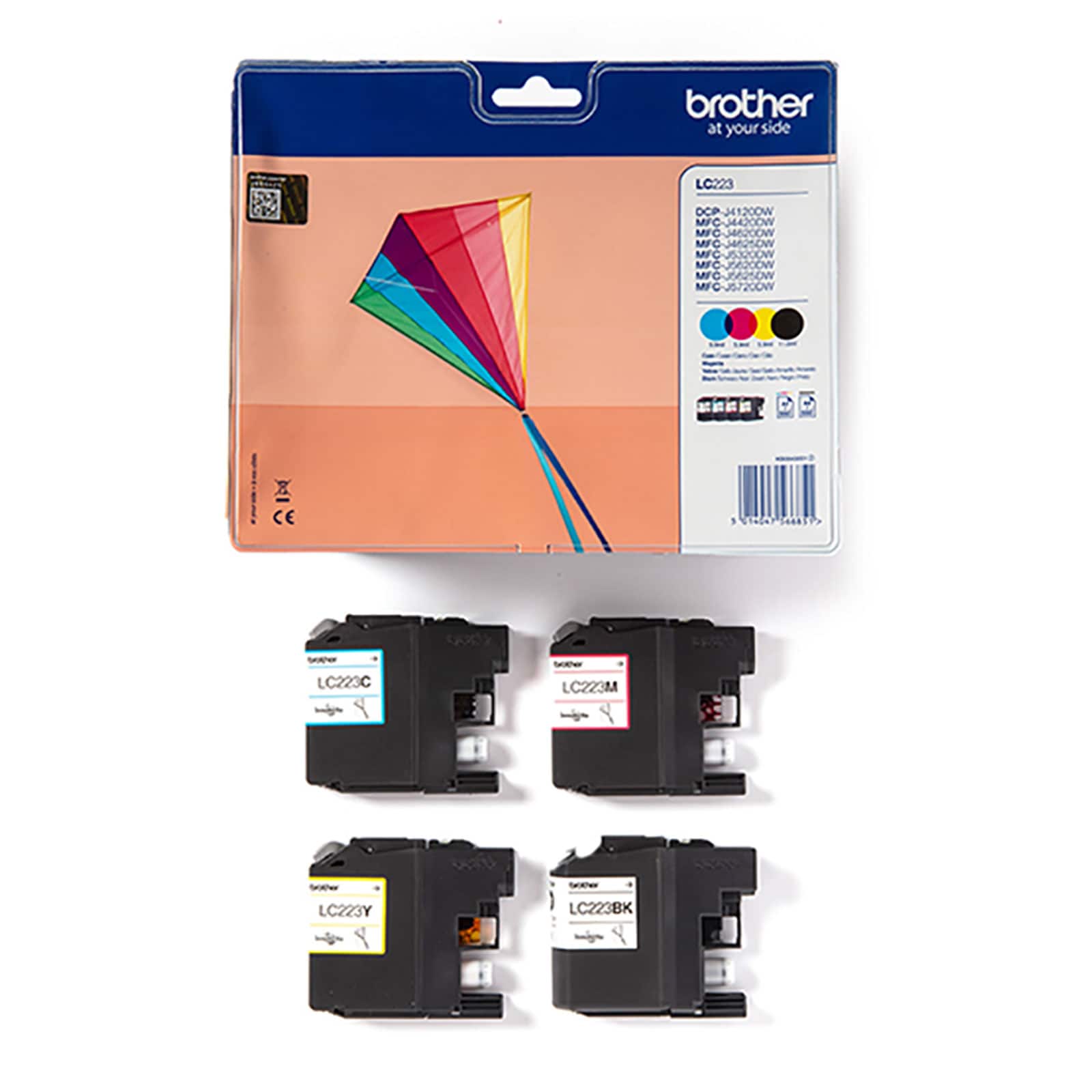 Brother LC223 Value Pack Druckerpatronen-Paket Cyan/Magenta/Gelb/Schwarz - Bild 1