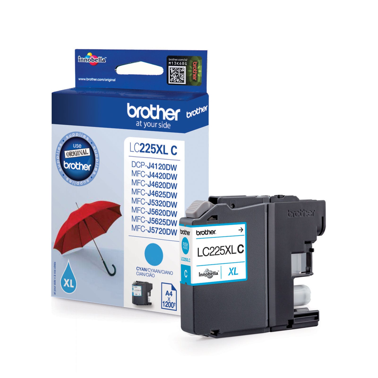 Brother LC225XLC Druckerpatrone Cyan - Bild 1