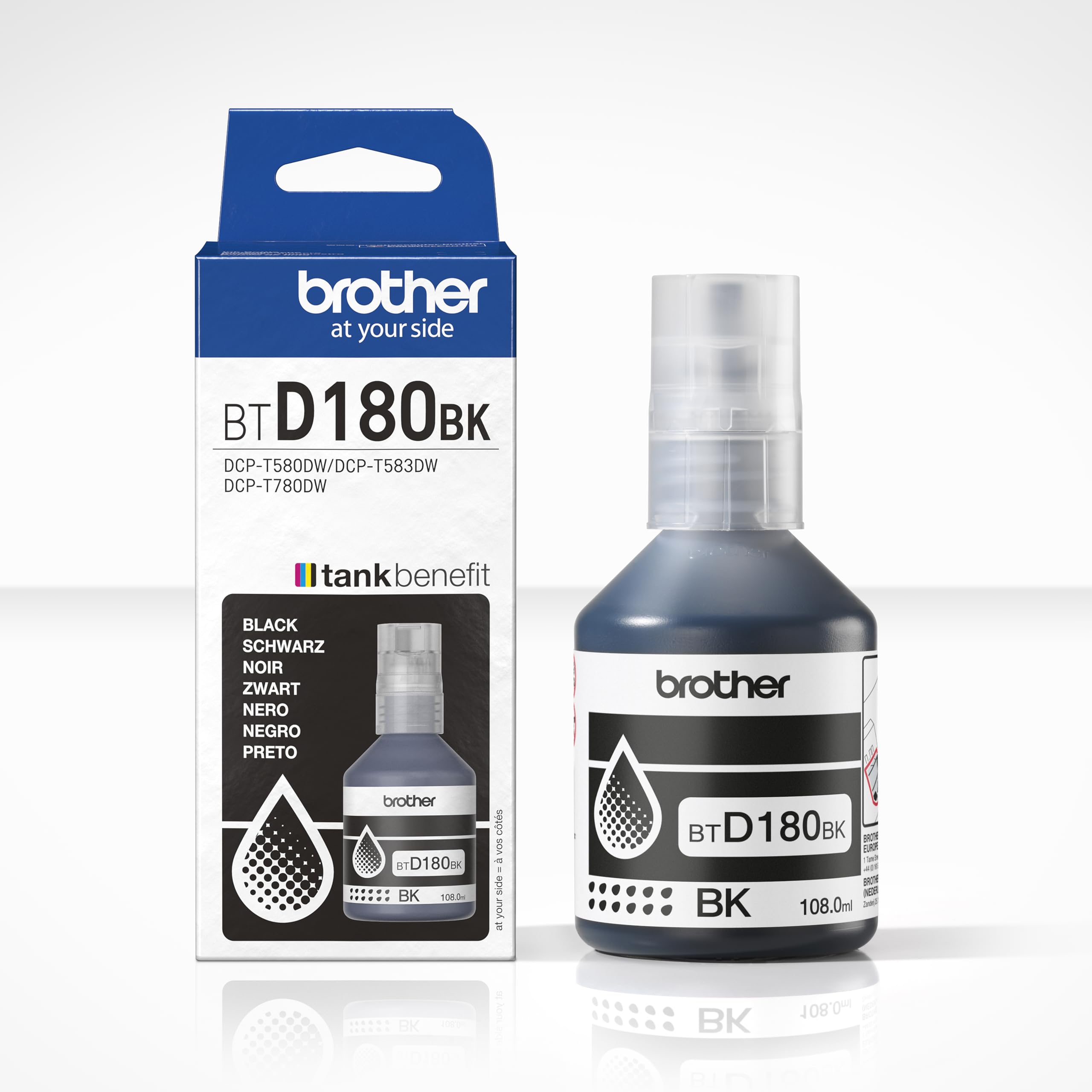 BROTHER BTD180BK Original Tintenflasche, Schwarz (DCP-T580DW, DCP-T583DW, DCP-T780DW, 7500 Seiten) - Bild 1