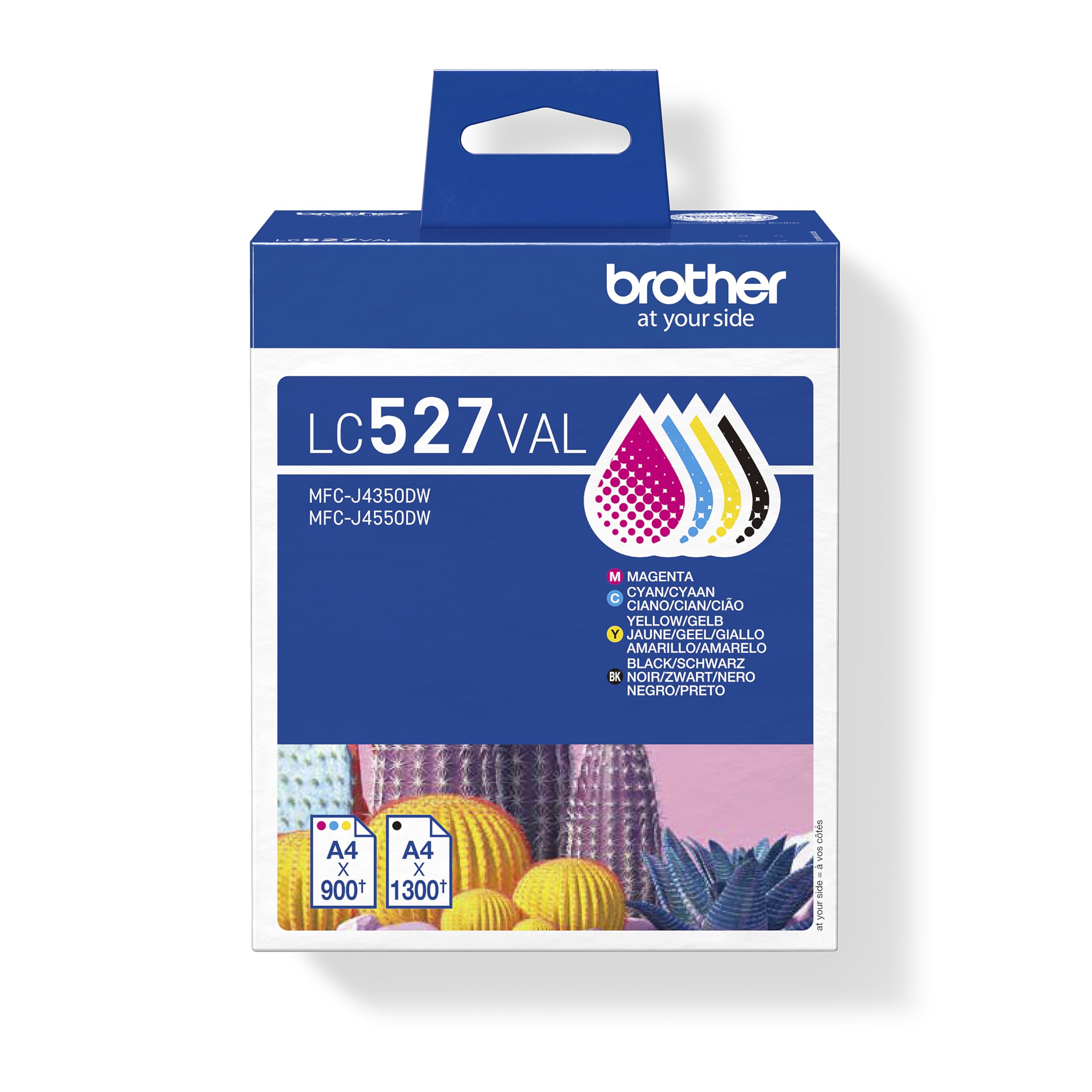 BROTHER LC527VAL Druckerpatronen, Multipack mit Schwarz, Cyan, Magenta, Gelb (Kompatibel mit MFC-J4350DW, MFC-J4550DW) - Bild 1