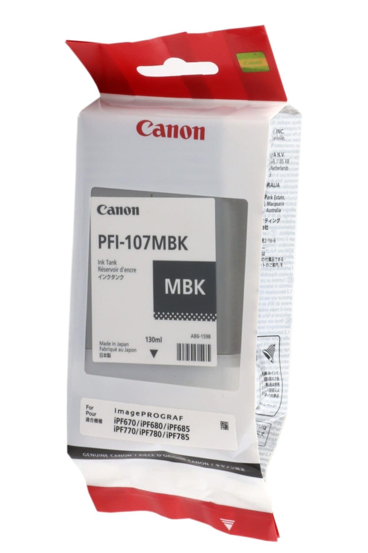 CANON PFI-107Y, Schwarz Druckerpatrone (Passend f&uuml;r Drucker iPF670, 680, 685, 770, 780 und 785) - Bild 1