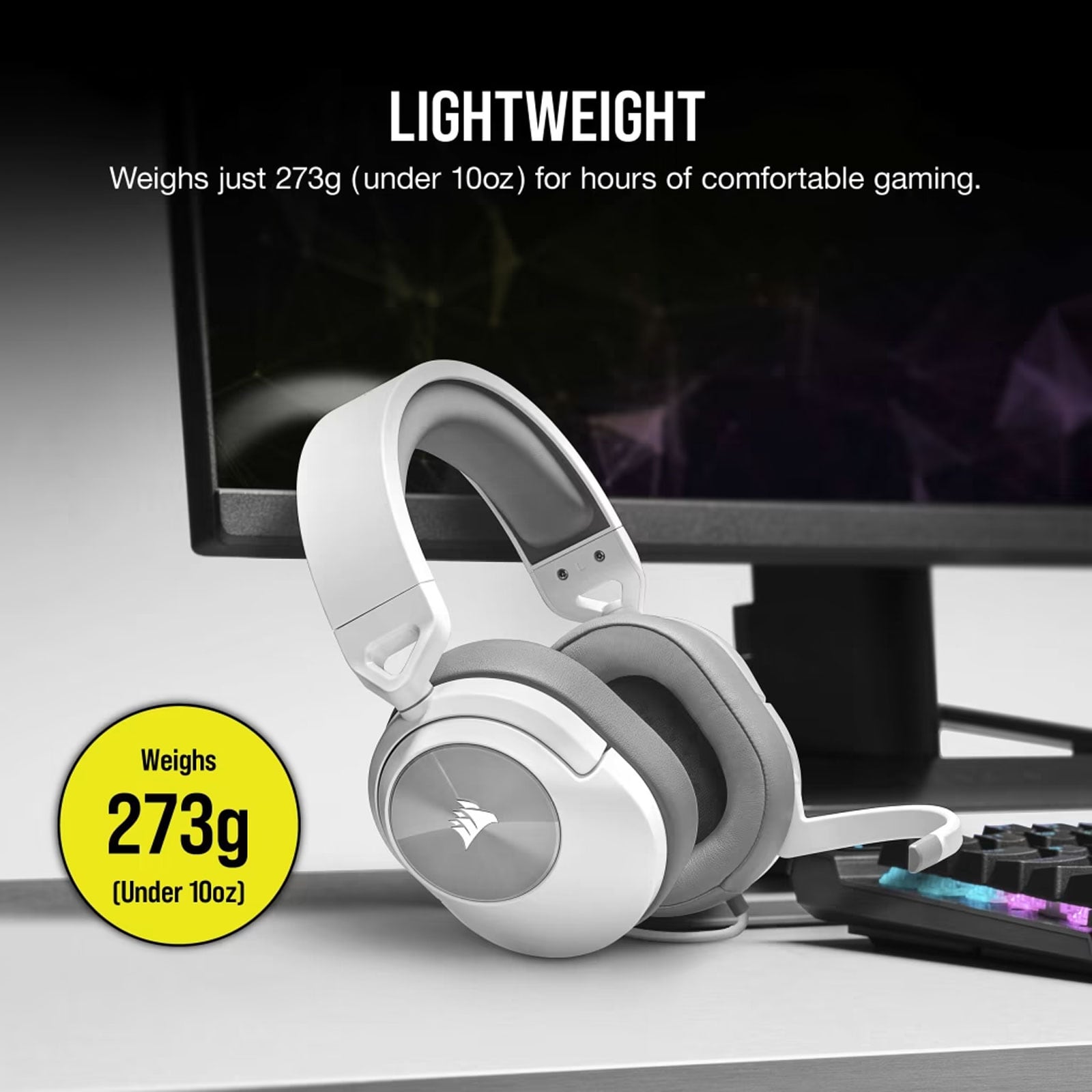 CORSAIR HS55 Stereo White Headset - Bild 1