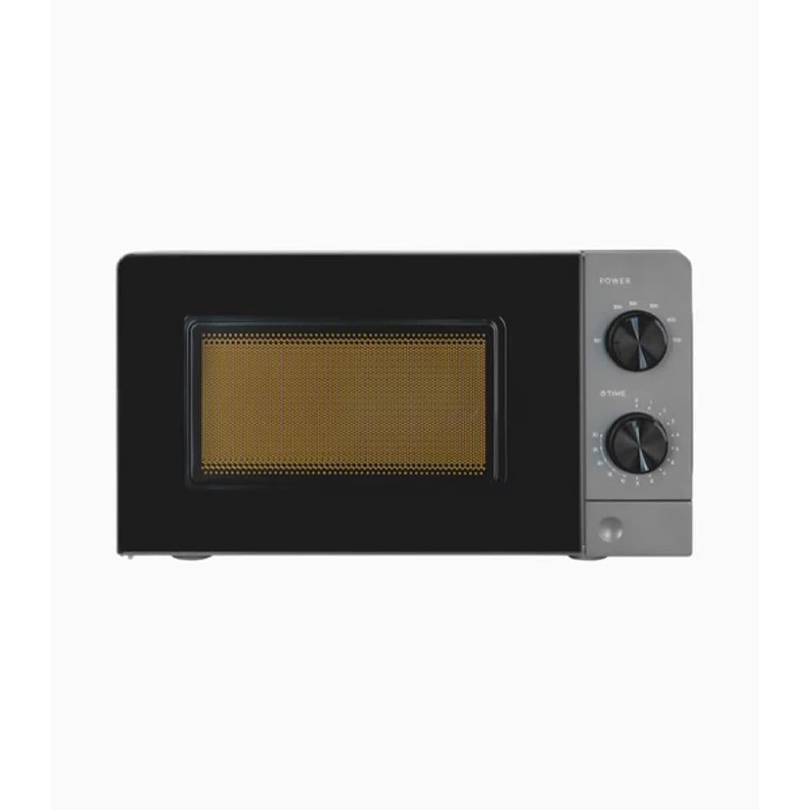 EXQUISIT MW950-70 grau Mikrowelle (20 Liter, 700 Watt max. Mikrowellenleistung, lackierter Garraum, 6 Leistungsstufen inkl. Auftaufunktion, Drehteller 24,5 cm &Oslash;, mechanische Zeitschaltuhr, Innenbeleuchtung, Grau/Schwarz) - Bild 1