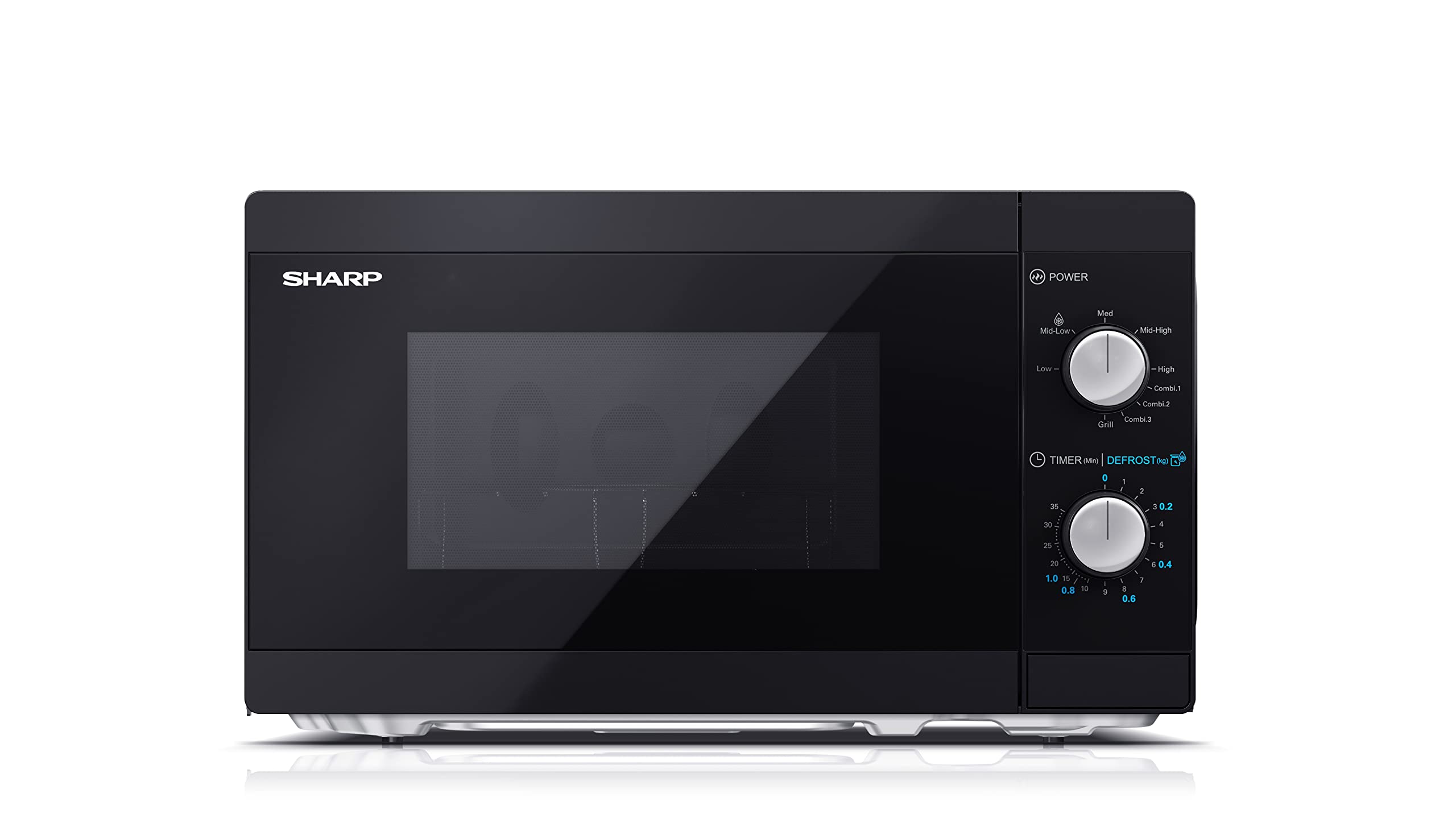 Sharp Mikrowelle YC-MG01E-B mit Grill 20L, 800W Mikrowellenleistung, 1000W Grill - Bild 1