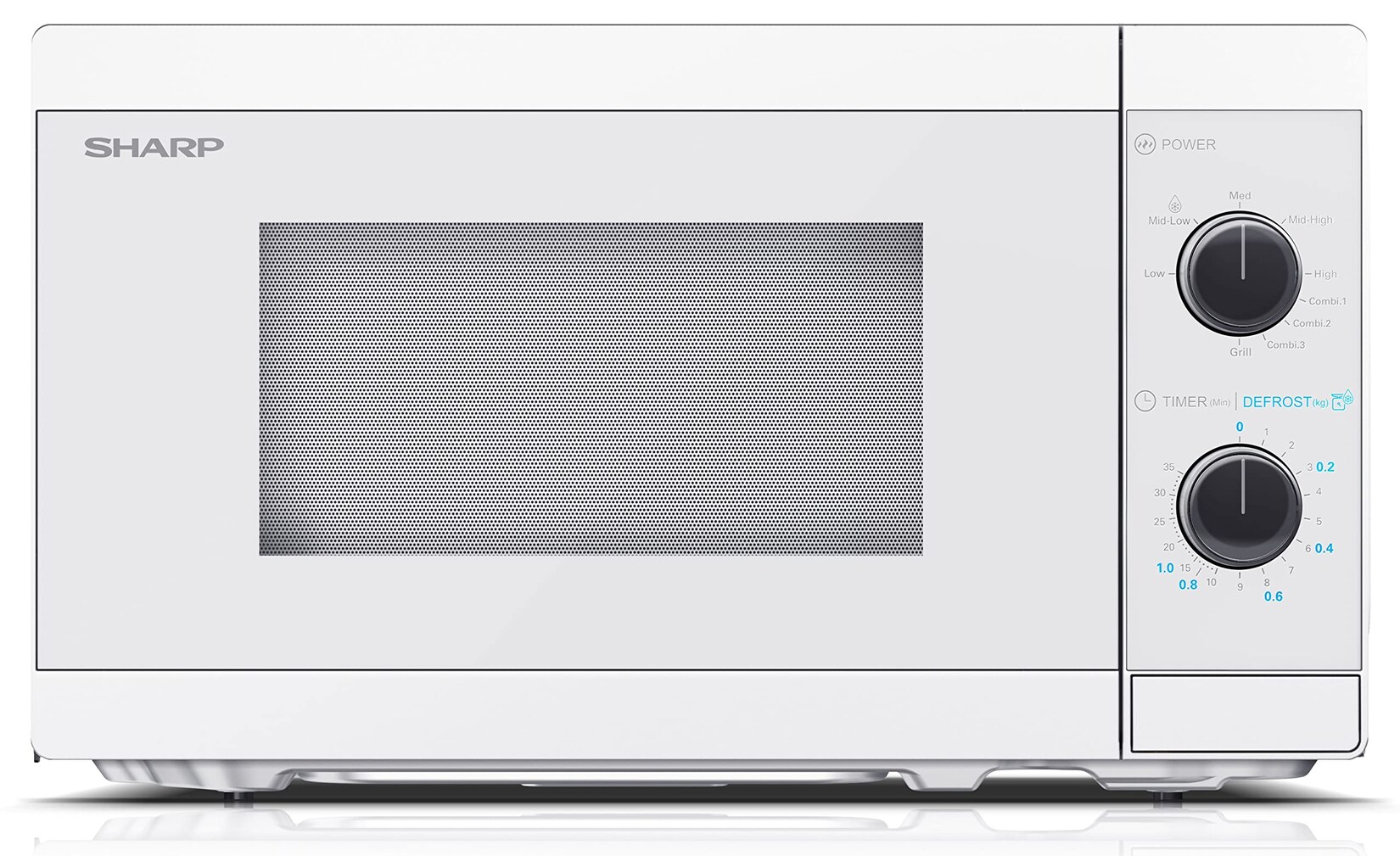 Mikrowelle YC-MG01E-C mit Grill , Kristallweiß, 800W Mikrowelle, 1000W Grill