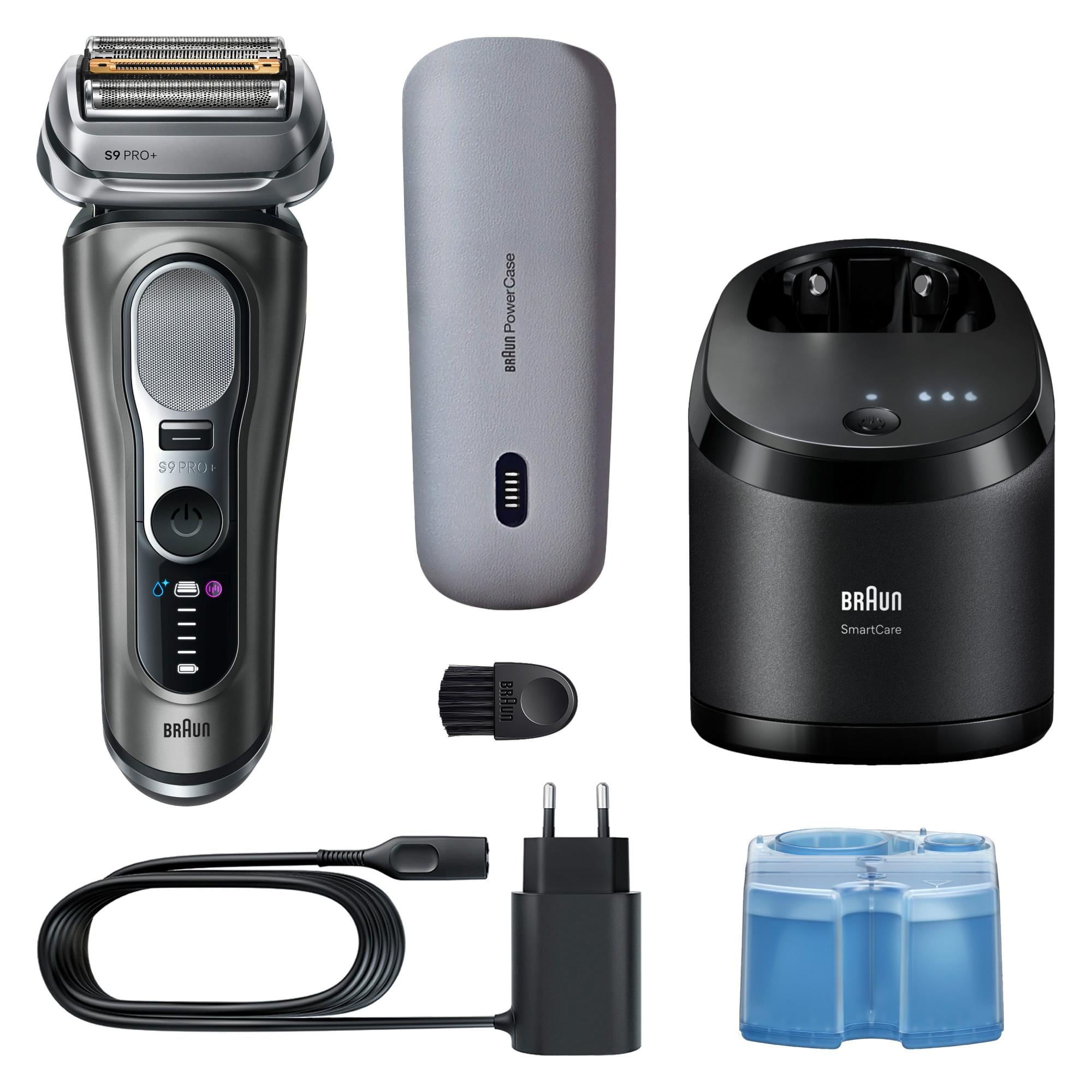 BRAUN Series 9 PRO+ Elektrorasierer, Pro-SensoAdapt, SmartCare Center, 9675cc Herrenrasierer (Akkubetrieb, 5+1 Scherkopf-Technologie, Direct&Cut Klinge, ProTrimmer, hautschonende OptiFoil, SkinGuard, titanbeschichtete ProLift-Klinge, Pro-SensoAdapt Technol - Bild 1