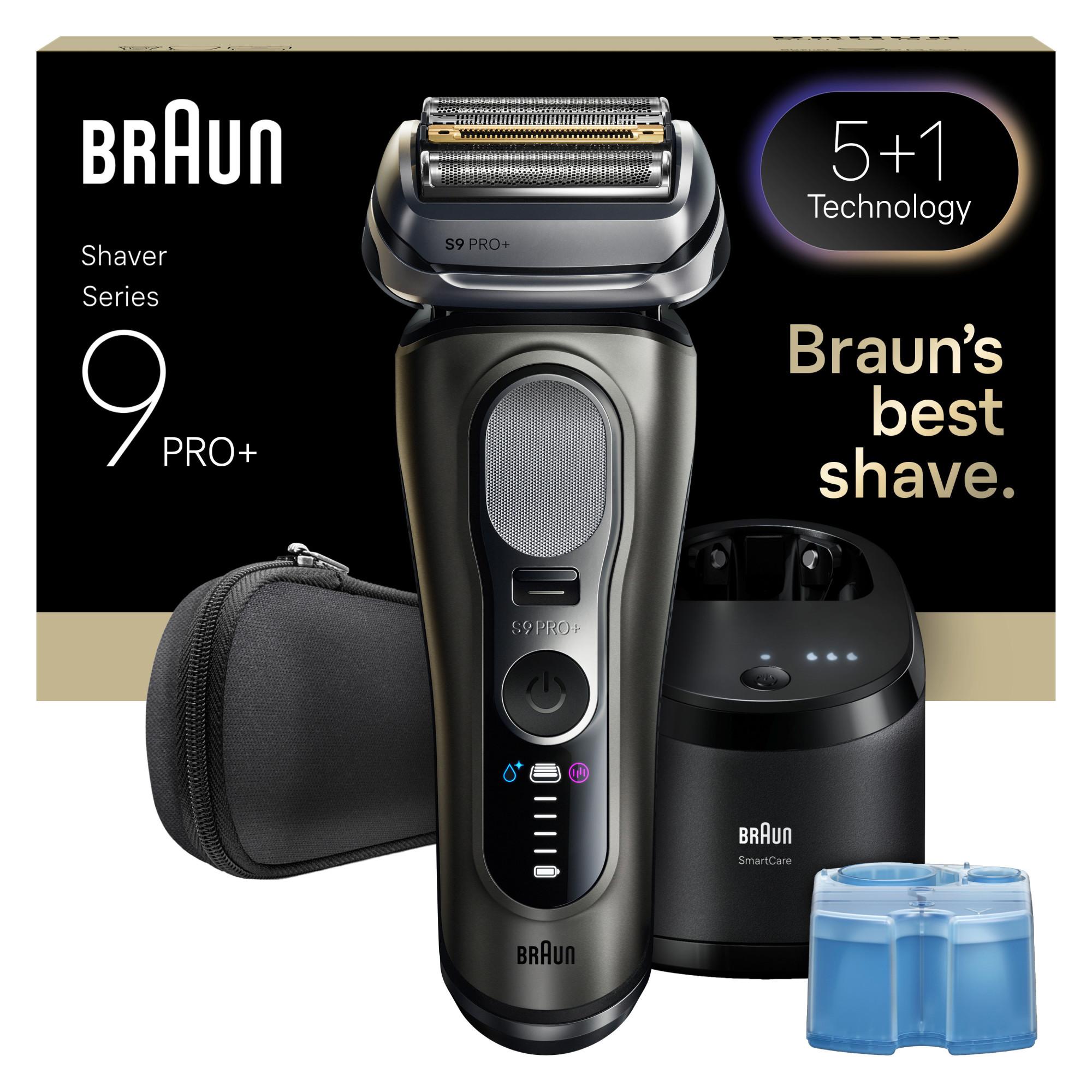 BRAUN Series 9 PRO+ Elektrorasierer, Pro-SensoAdapt, SmartCare Center, 9655cc Herrenrasierer (Ultrad&uuml;nne Pr&auml;zisionsklingen, 5+1 Scherkopf-Technologie, Direct&Cut Klinge, ProTrimmer, OptiFoil, SkinGuard, titanbeschichtete ProLift-Klinge, Pro-SensoAdapt Tech - Bild 1