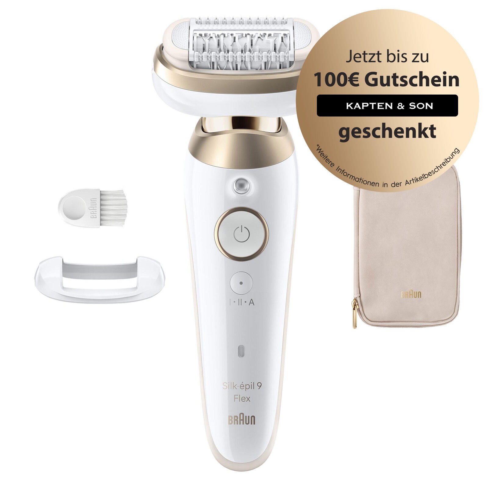 BRAUN Silk·épil 9 Flex, Wet & Dry, Langanhaltend glatte Haut, 9-011 3D Epilierer ( Epilierer mit vollständig flexiblem Kopf, 40 MicroGrip-Pinzetten, inkl. Tasche, Hautkontaktaufsatz, Reinigungsbürste, Ladekabel)