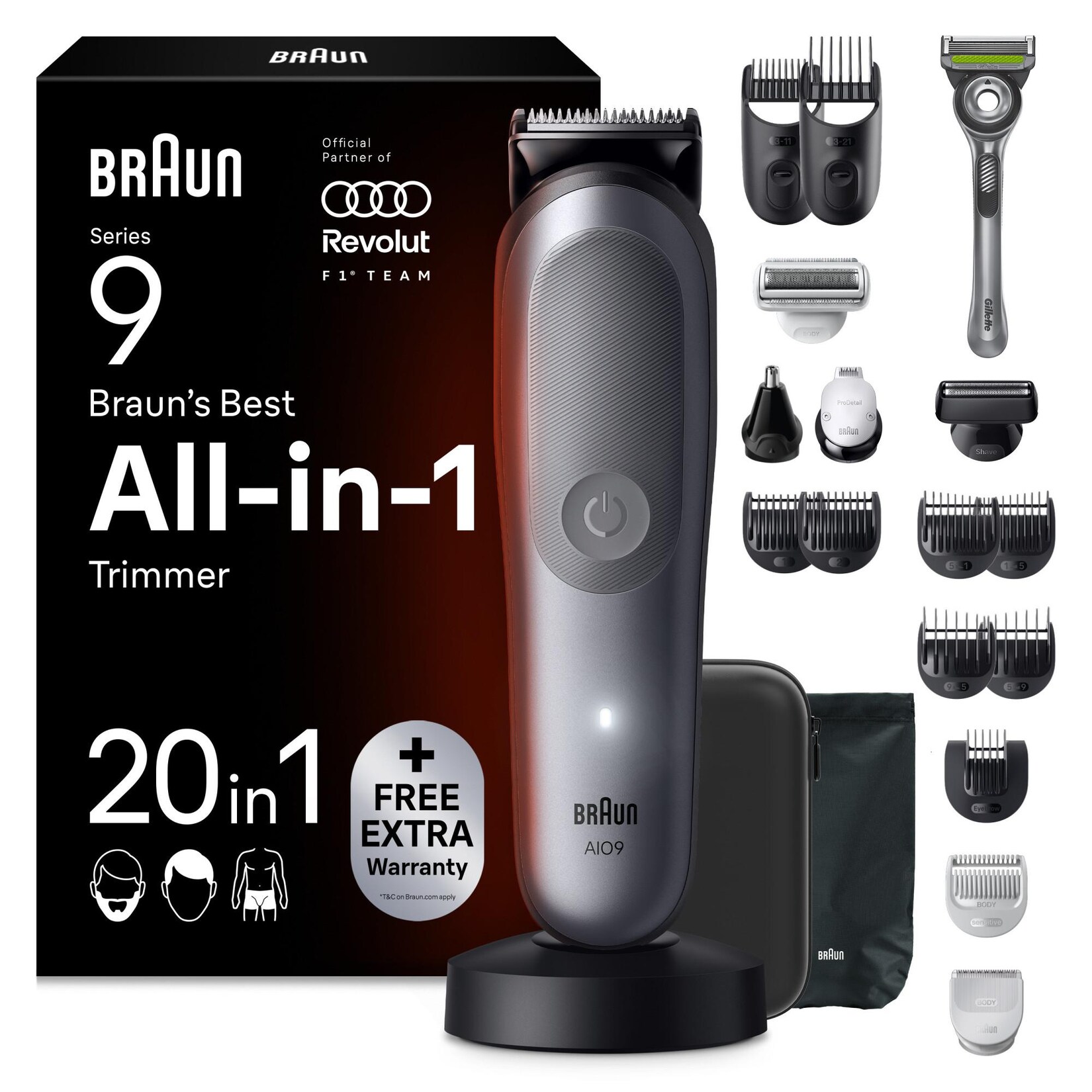 BRAUN All-in-One Serie 9, 20-in-1 Trimmer & Rasierer