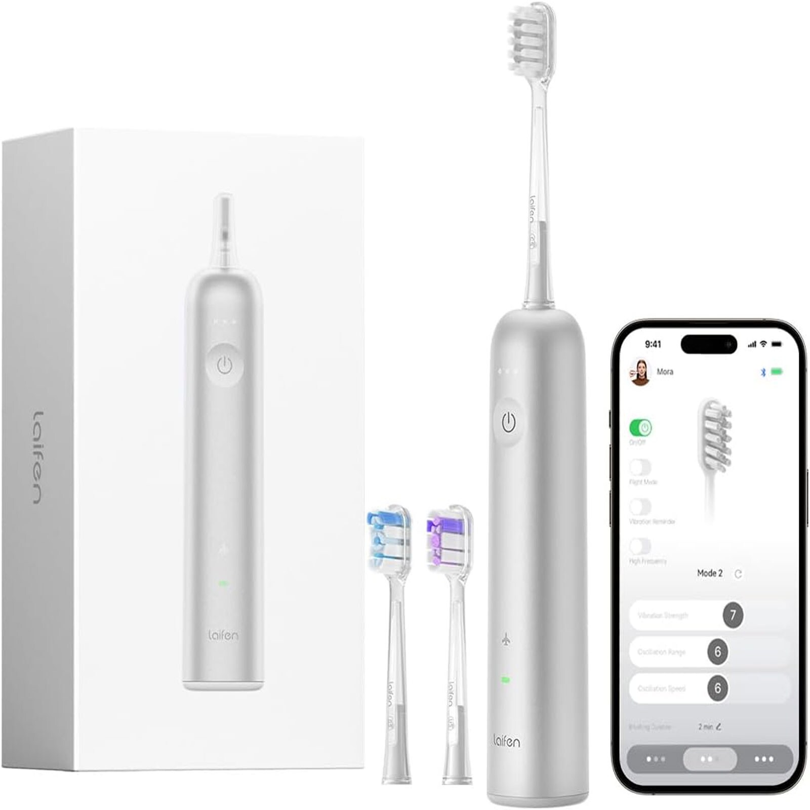 Laifen Wave Alu Elektrische Zahnbürste Silber