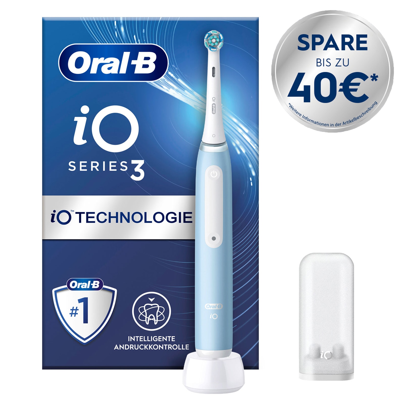 Oral-B Zahnb&uuml;rste iO 3 Ice Blue - Bild 1
