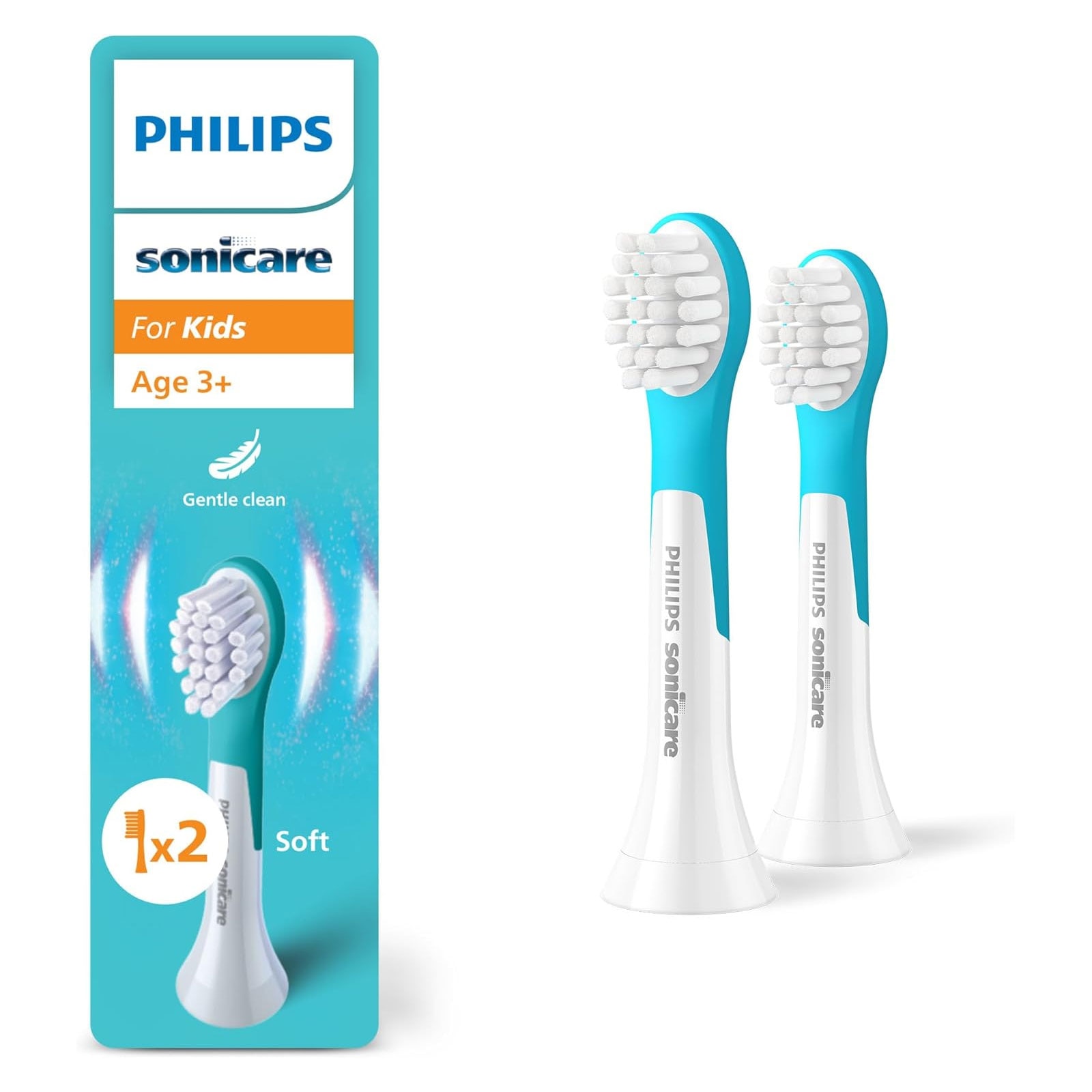 Philips HX6032/90 Sonicare For Kids Doppelpack B&uuml;rstenk&ouml;pfe - Bild 1
