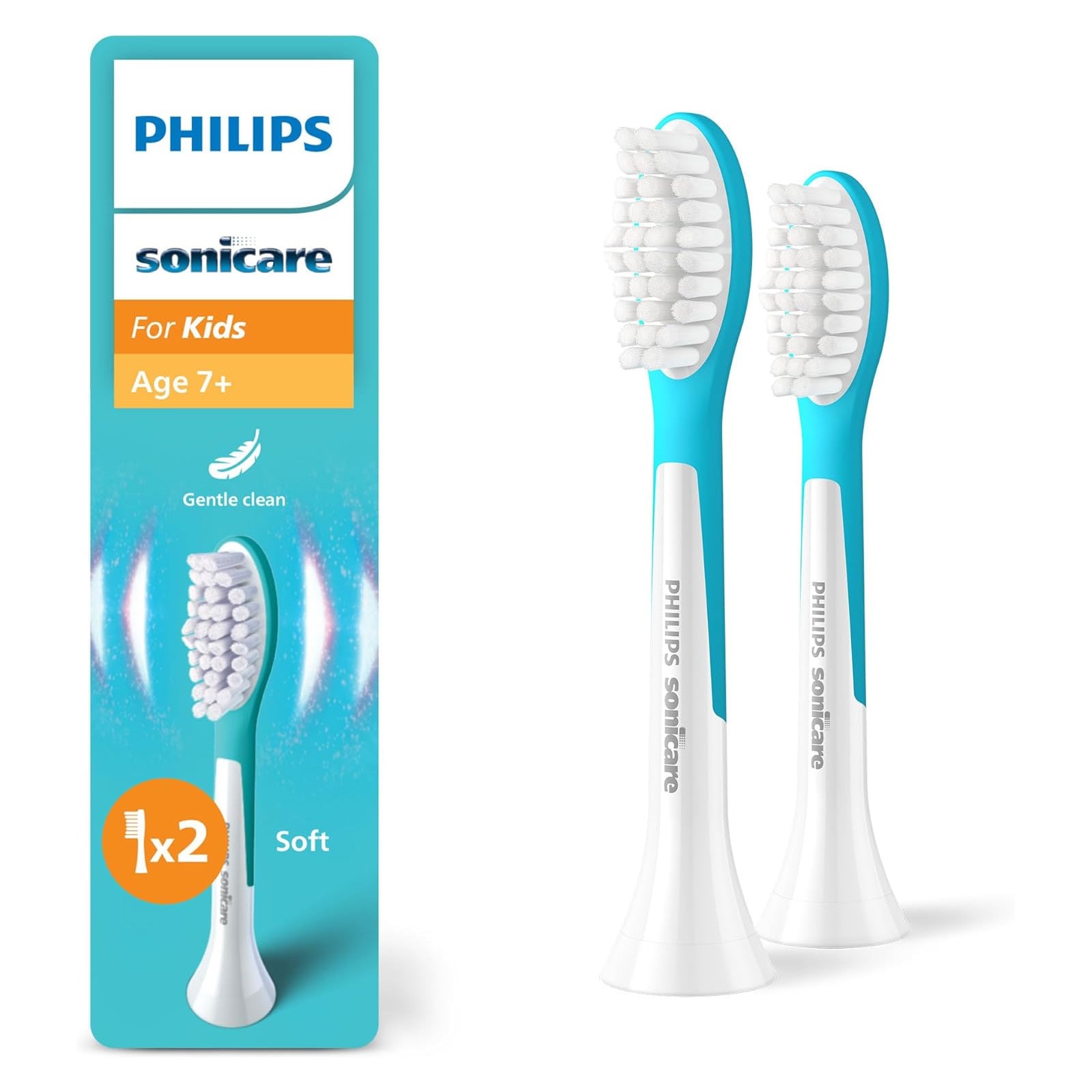 Philips HX6042/90 Sonicare For Kids, Original Ersatzb&uuml;rstenk&ouml;pfe f&uuml;r Kinder ab 7 Jahren - Bild 1