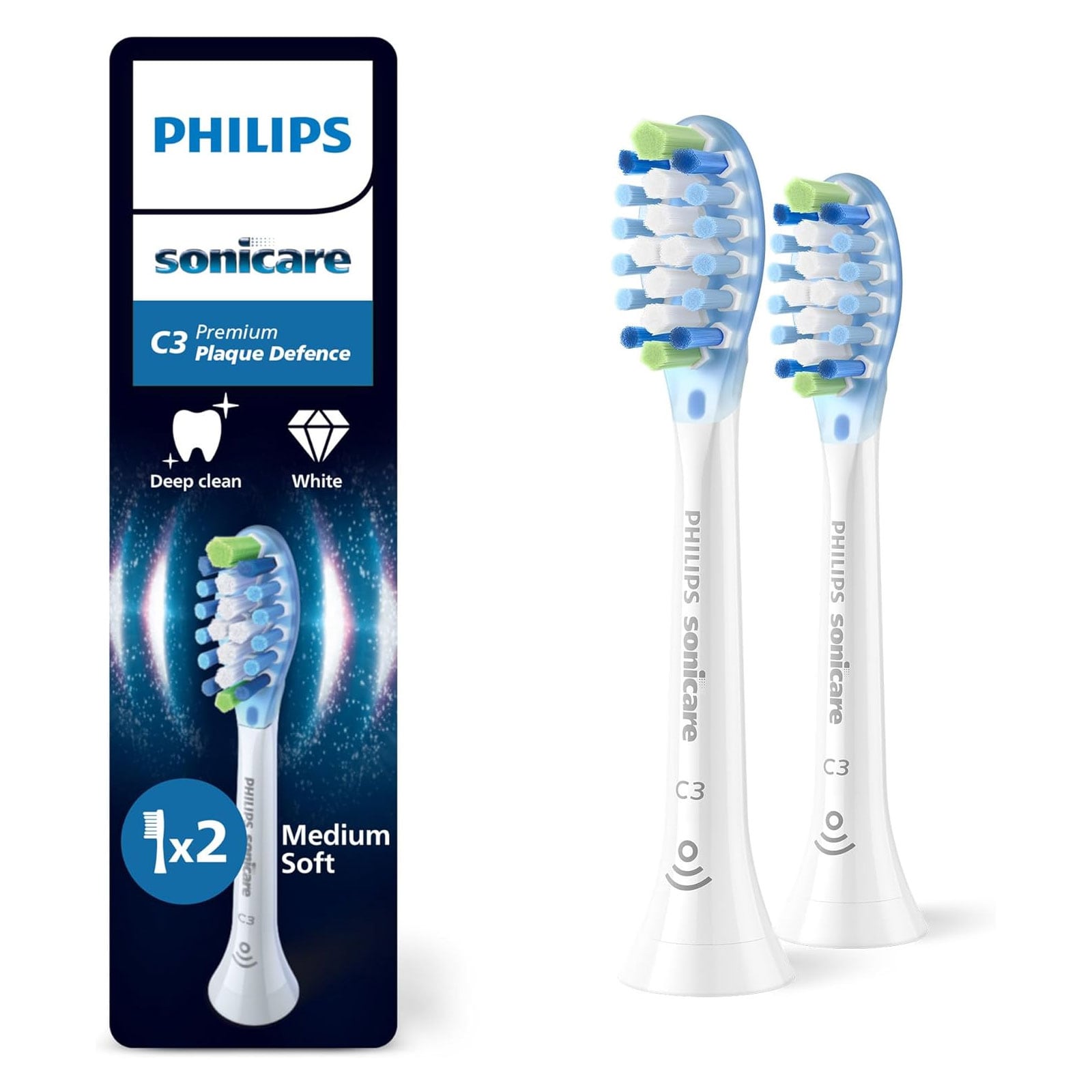Philips HX9042/87 Sonicare C3 Premium Plaque Defence, Original Ersatzb&uuml;rstenk&ouml;pfe - Bild 1