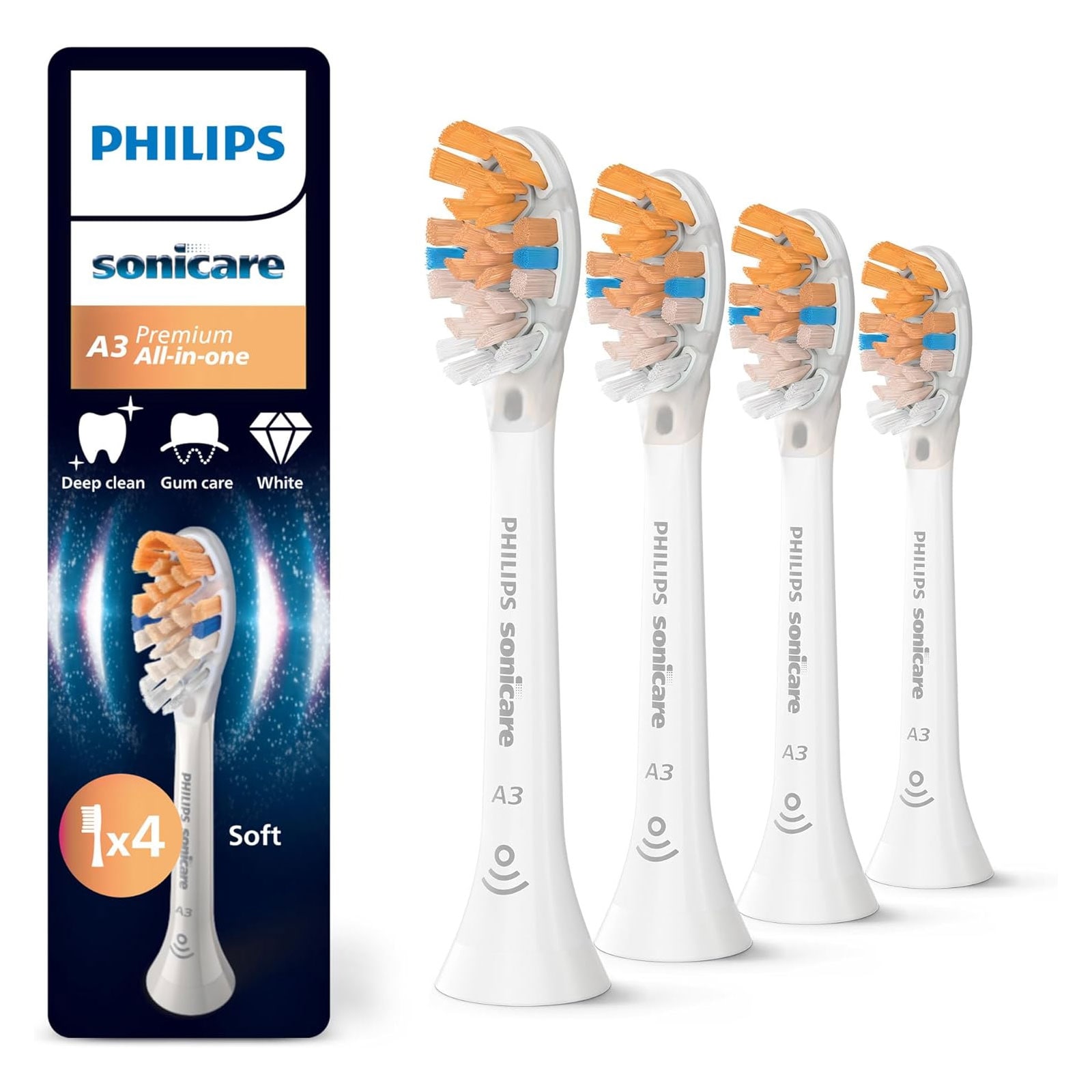 Philips HX9094/87 Sonicare A3 Premium All-in-One, Original Ersatzb&uuml;rstenk&ouml;pfe - Bild 1