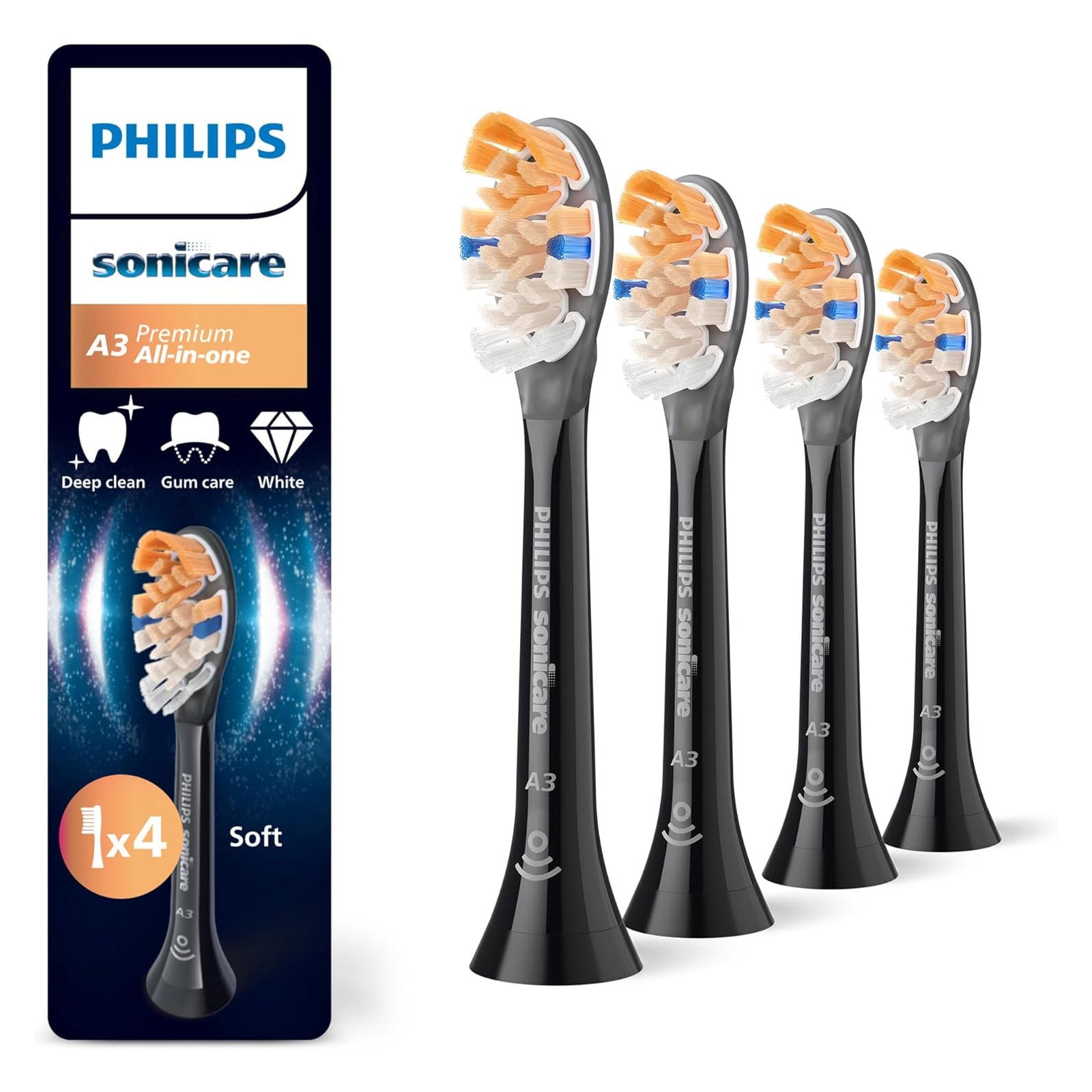 Philips HX9094/88 Sonicare A3 Premium All-in-One, Original Ersatzb&uuml;rstenk&ouml;pfe - Bild 1