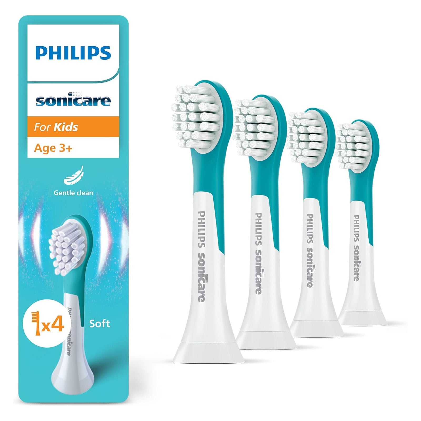 Philips HX6034/90 Kids Mini 4er aq Aufsteckb&uuml;rsten - Bild 1