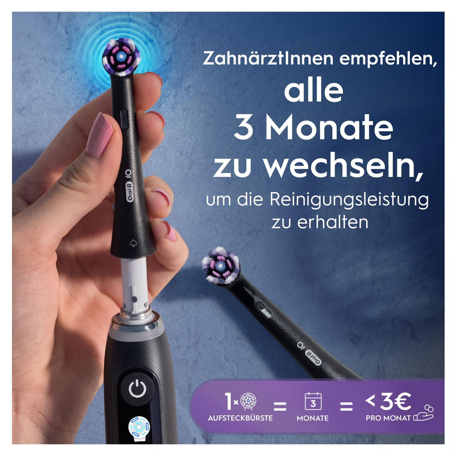 Oral-B iO Strahlendes Weiss, Original Aufsteckbürsten, Schwarz, 4er online kaufen bei Netto