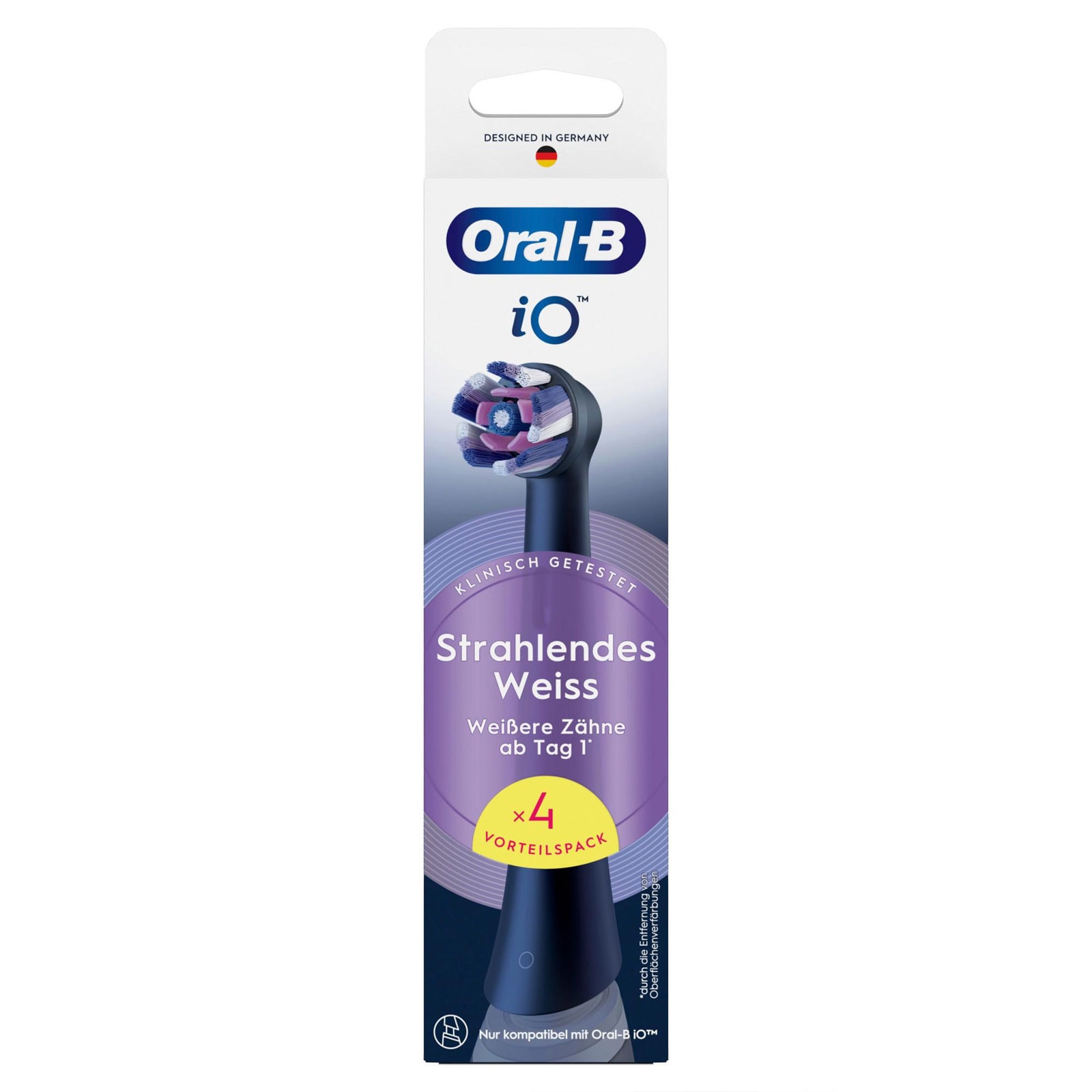 Oral-B iO Strahlendes Weiss, Original Aufsteckbürsten, Schwarz, 4er online kaufen bei Netto