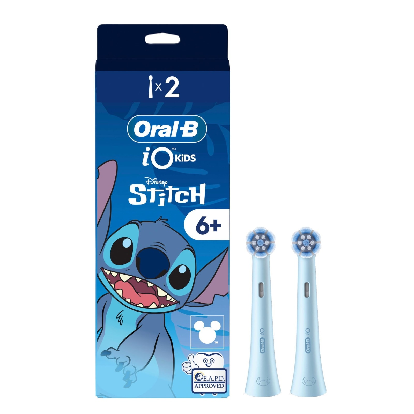 Oral-B iO Kids 6+ Disney Stitch Aufsteckb&uuml;rsten, 2 St&uuml;ck (passend f&uuml;r iO Kids 6+) - Bild 1