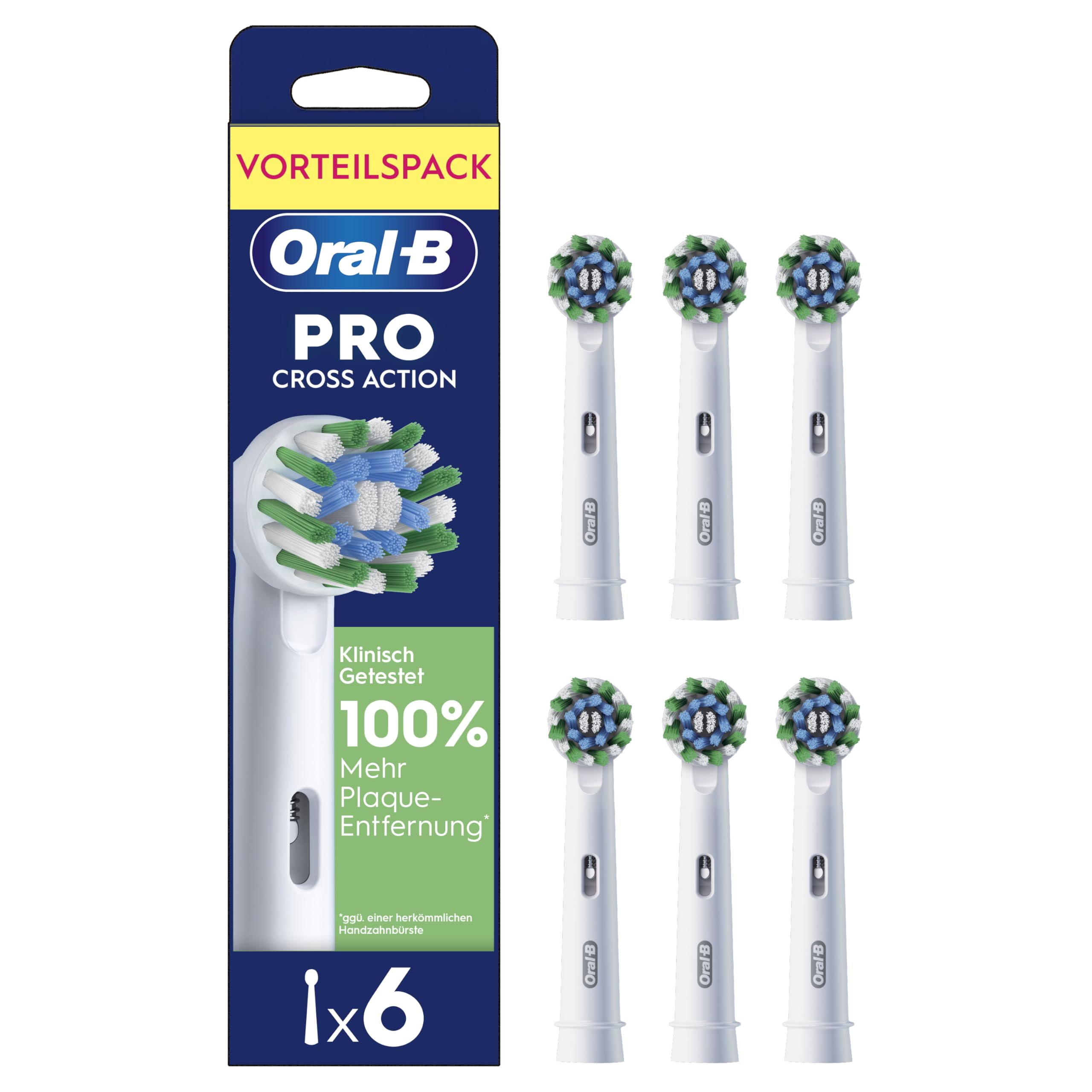 Oral-B Pro CrossAction 6 St&uuml;ck Aufsteckb&uuml;rsten - Bild 1