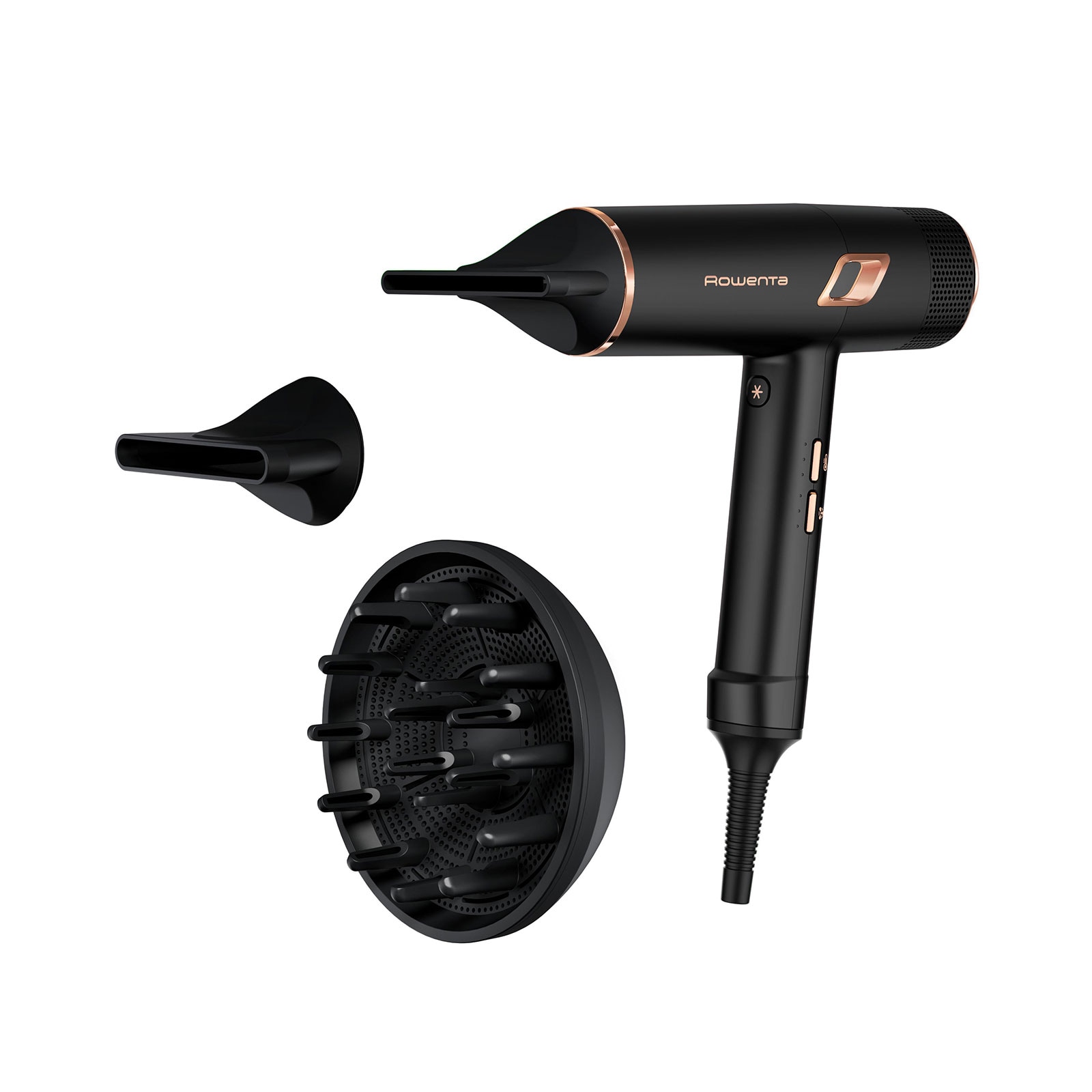 ROWENTA CV9920 Maestria Ultimate Experience Haartrockner (2.000 Watt, Nano-Digitalmotor, 5 mm + 9 mm Stylingd&uuml;se, Ionengenerator, Volumen-Diffusor, Kaltstufe, 3 Temperaturen, 3 Geschwindigkeiten) - Bild 1