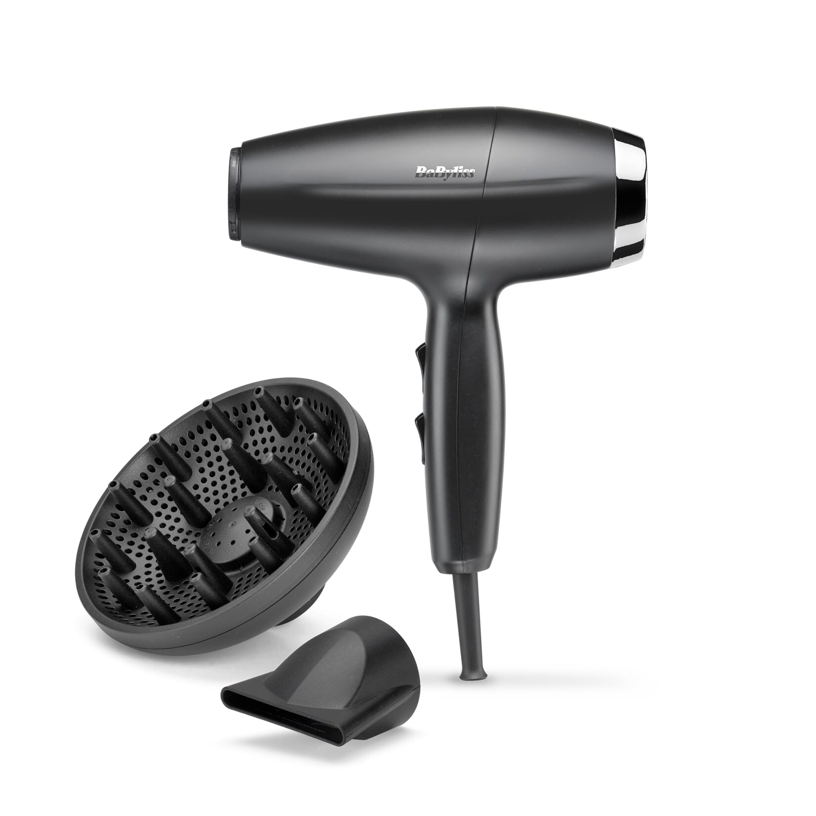 BaByliss 6150DE Digital Power Dry Haartrockner (2000 Watt, Digitalmotor, 3 Temperaturstufen, 2 Geschwindigkeitsstufen, Ionen-Funktion, Zentrierdüse, Diffusor)