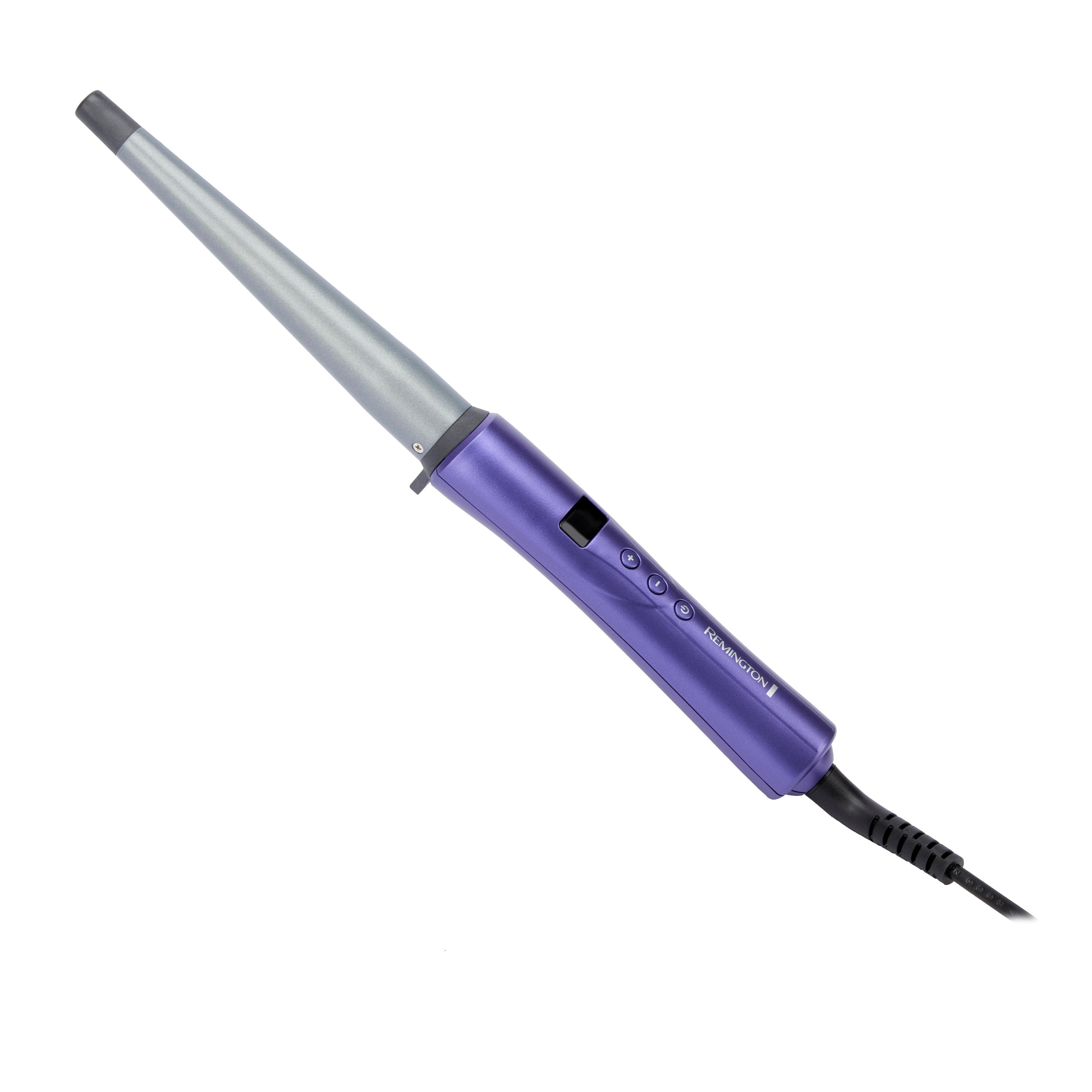 REMINGTON Gloss&trade; CI93X5 Lockenstab (Shine-Boost-Technologien, 13-25 mm konischer, keramikbeschichteter Lockenstab mit Multivitamin-Komplex, Antistatik-Technologie, Grip-Tech-Technologie, 9 digitale Temperatureinstellungen, LCD-Display, k&uuml;hle Spitze, Stylin - Bild 1