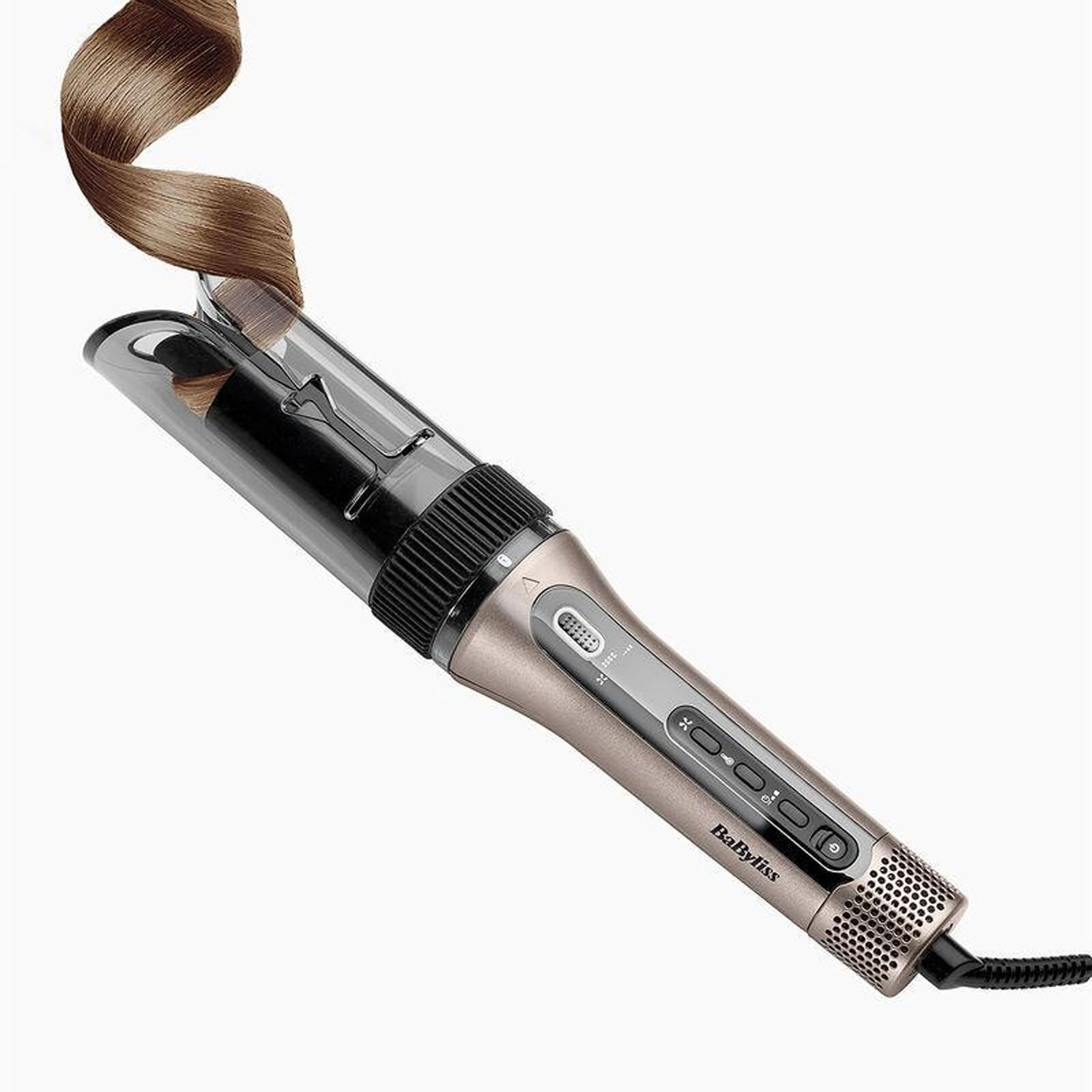 BaByliss Style Secret Air C6682E Lockenstab (Fortschrittliche Auto-Curl-Technologie, 25mm Lockenstab mit Keramikbeschichtung, ,Ultra-schnelles Aufheizen, 4 Temperatur- und Luftstrom-Einstellungen inkl. Heißluftstufe, 4 Timer-Einstellungen, 3 Rotationsricht