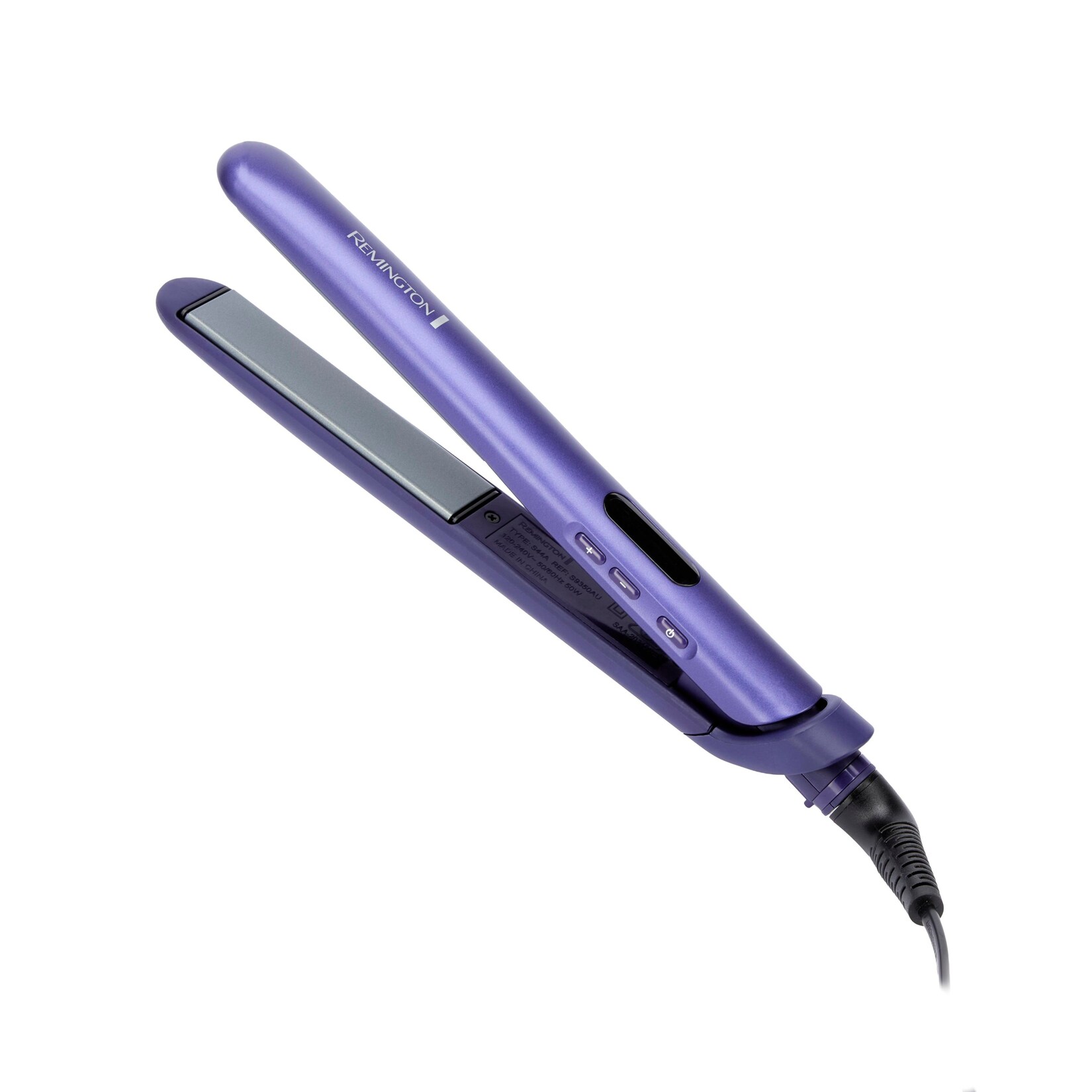 REMINGTON Gloss™ S9350 Slim Glätteisen (Shine-Boost-Technologien, Keramikbeschichtung mit Multivitamin-Komplex, Antistatik-Technologie, 9 digitale Temperatureinstellungen, Aufheizen in 15 Sekunden, federnd gelagertes Plattensystem, LCD-Display, Temperatur-