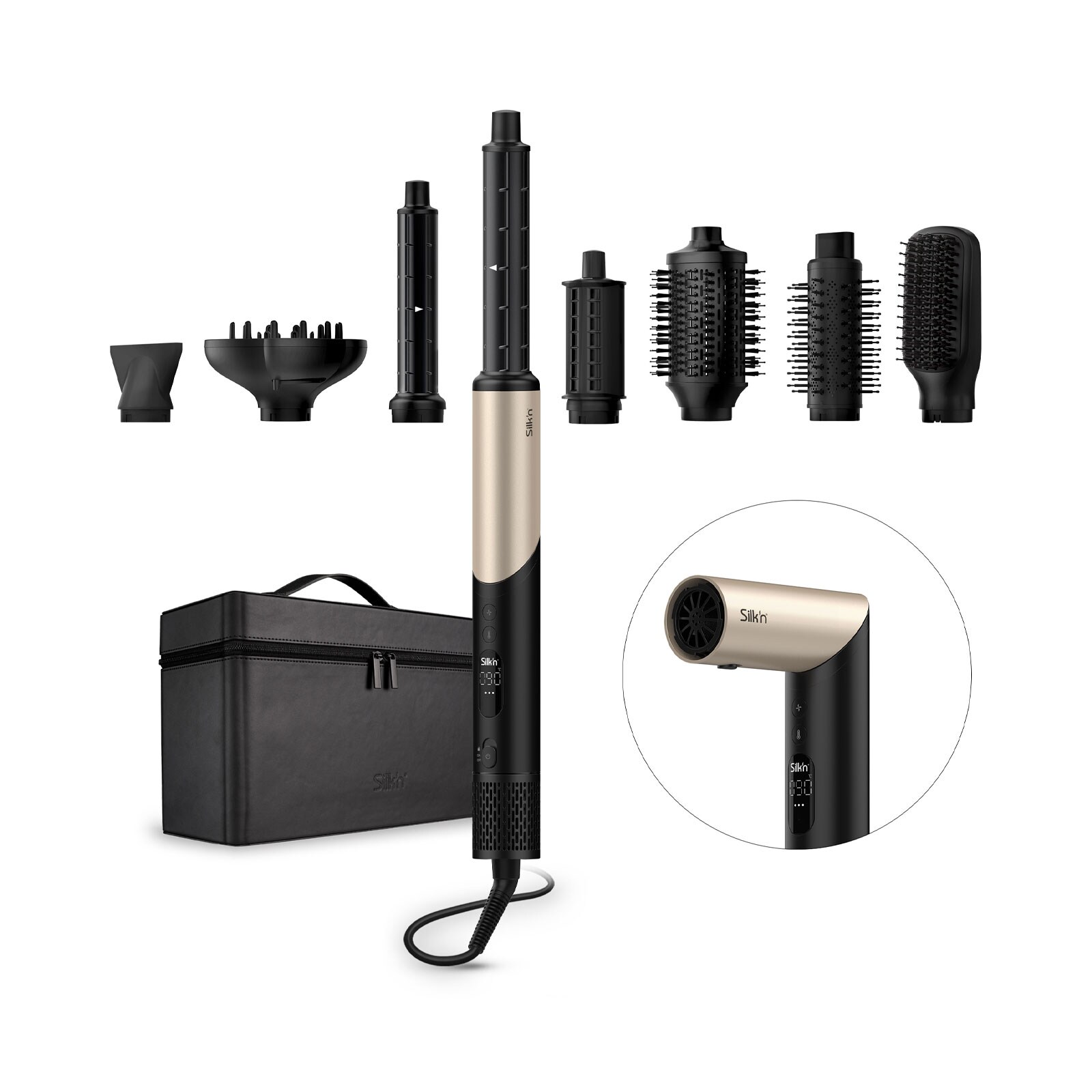 Silkn Multihaarstyler "Multihaarstyler SilkyAirFlex" 8 Aufsätze 8in1
