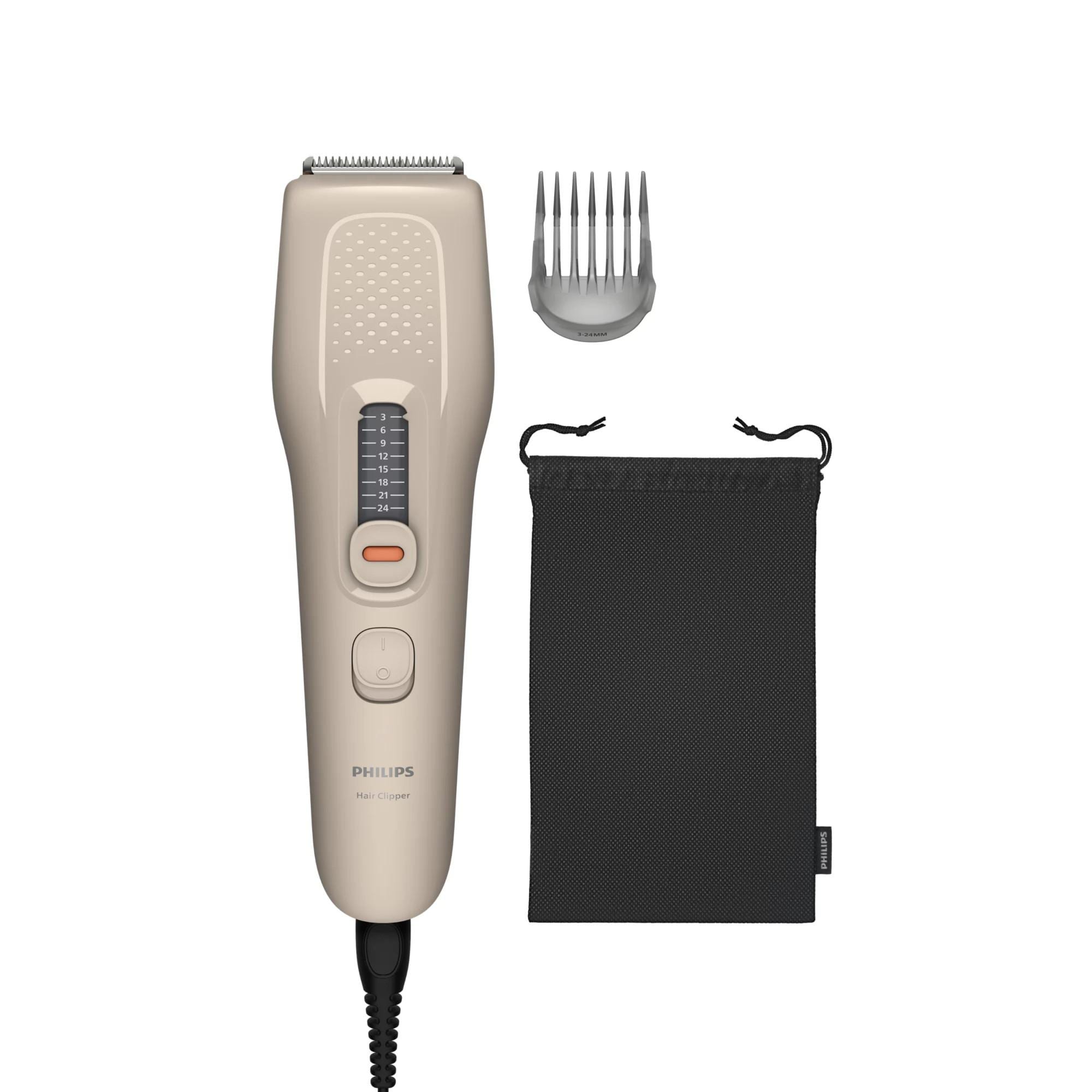 Philips HC3734/15 Serie 3000 Haarschneider (Netzbetrieb, 9 einstellbare L&auml;ngen, 41 mm Schnittbreite, DualCut Technologie Doppelklingensystem, Trim-and-Flow-Kammaufsatz, selbstsch&auml;rfende Klingen, Aufbewahrungsbeutel, Reinigungsb&uuml;rste) - Bild 1