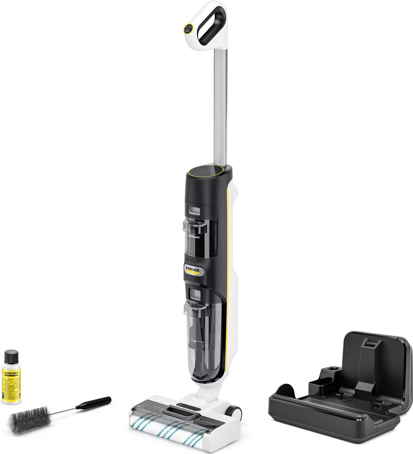 KÄRCHER FCV 4 Pet &; Home Dry 3-in-1 Xtra!Clean Saugwischer (180 W,  Frischwasser, 450 ml Schmutzwasser, Dual-Filtersystem, Dynamic!Control Schmutzsensor, Vision!Clean Display, Reinigungsstation)
