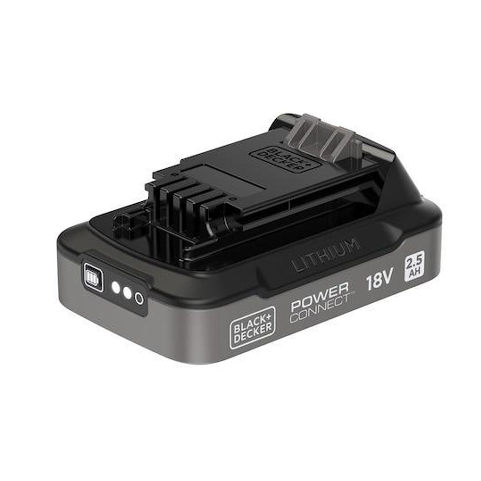 Black + Decker 18V/2,5Ah POWERCONNECT Akku mit Ladezustandsanzeige Wechselakku - Bild 1