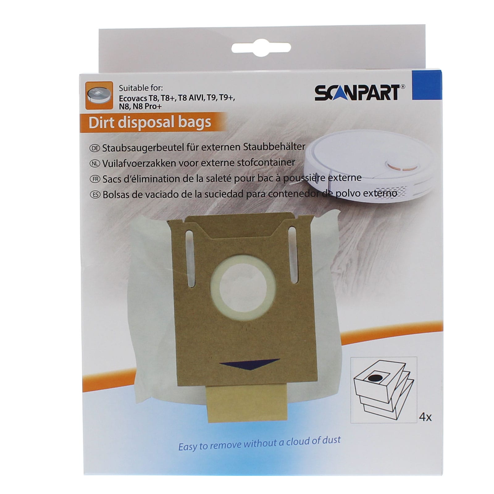 Scanpart Staubbeutel f&uuml;r Ecovacs Deebot 1190081101 - Bild 1