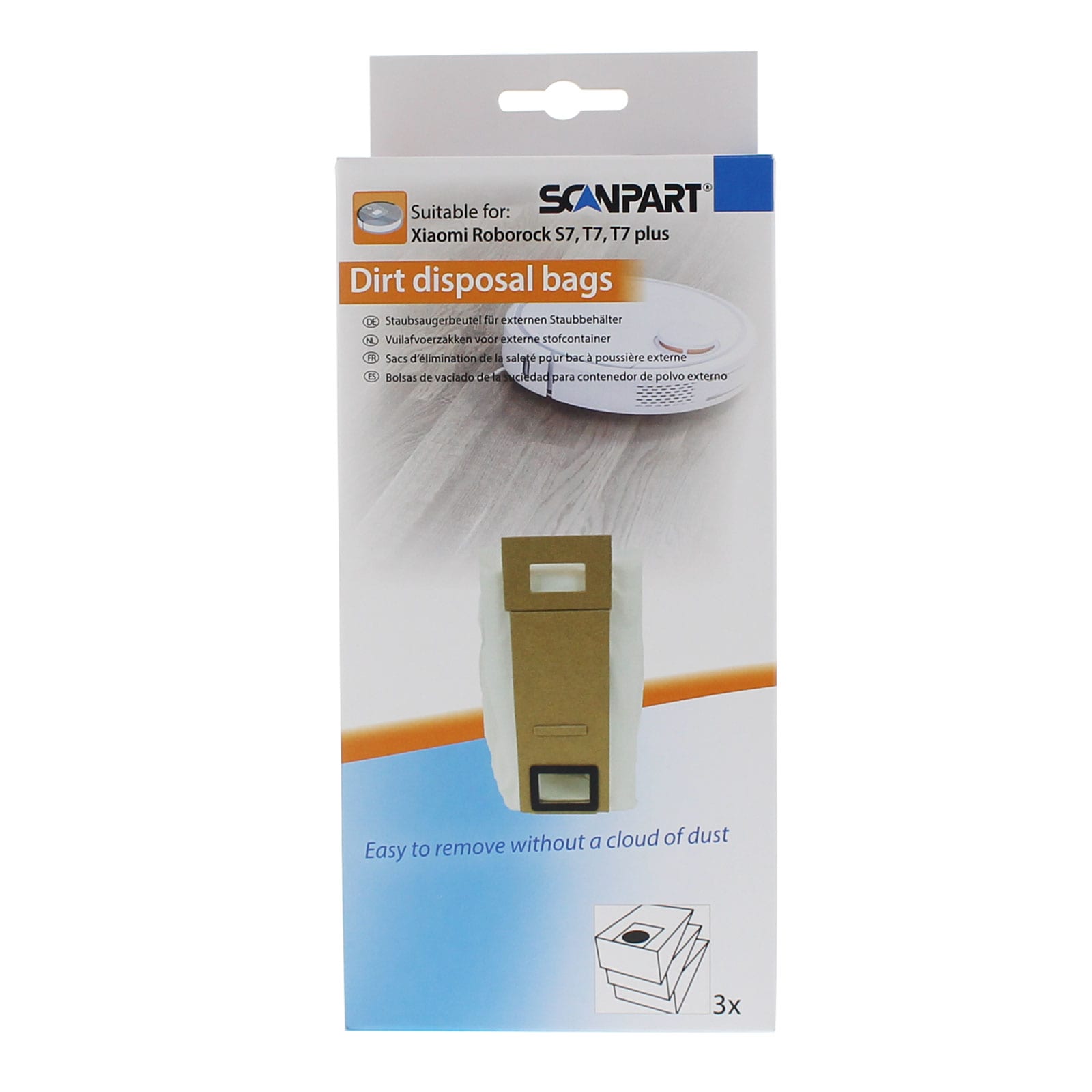 Scanpart Staubbeutel kompatibel mit Roborock S7 3 Stk. - Bild 1