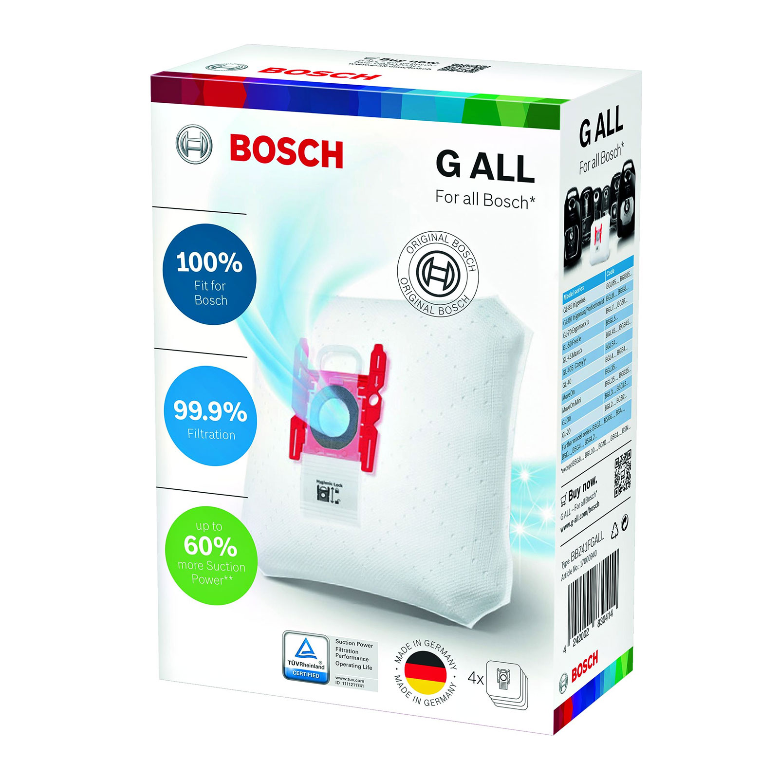 Bosch BBZ41FGALL PowerProtect Staubbeutel: Type G ALL - Bild 1