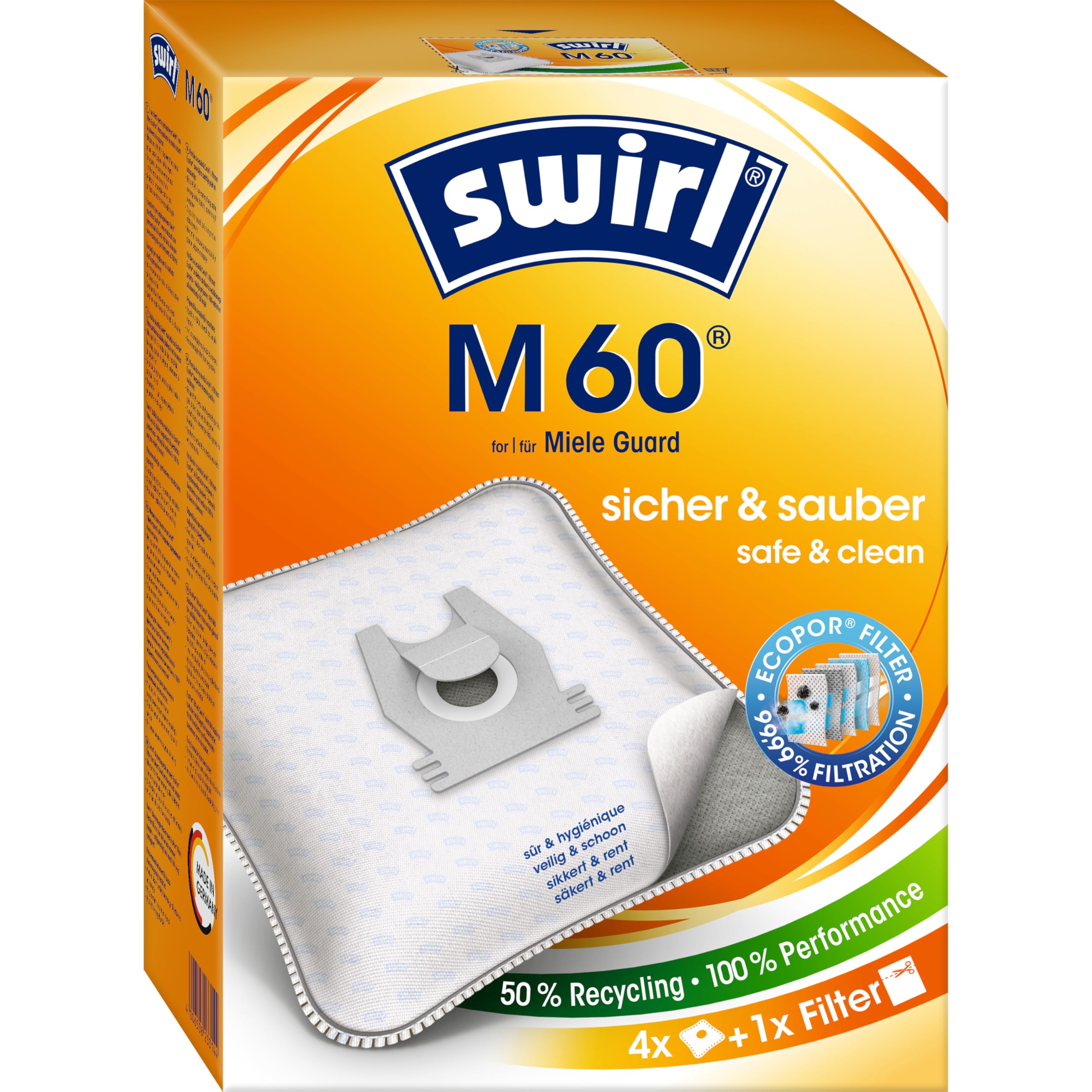 Swirl M 60 EcoPor Staubsaugerbeutel - Bild 1