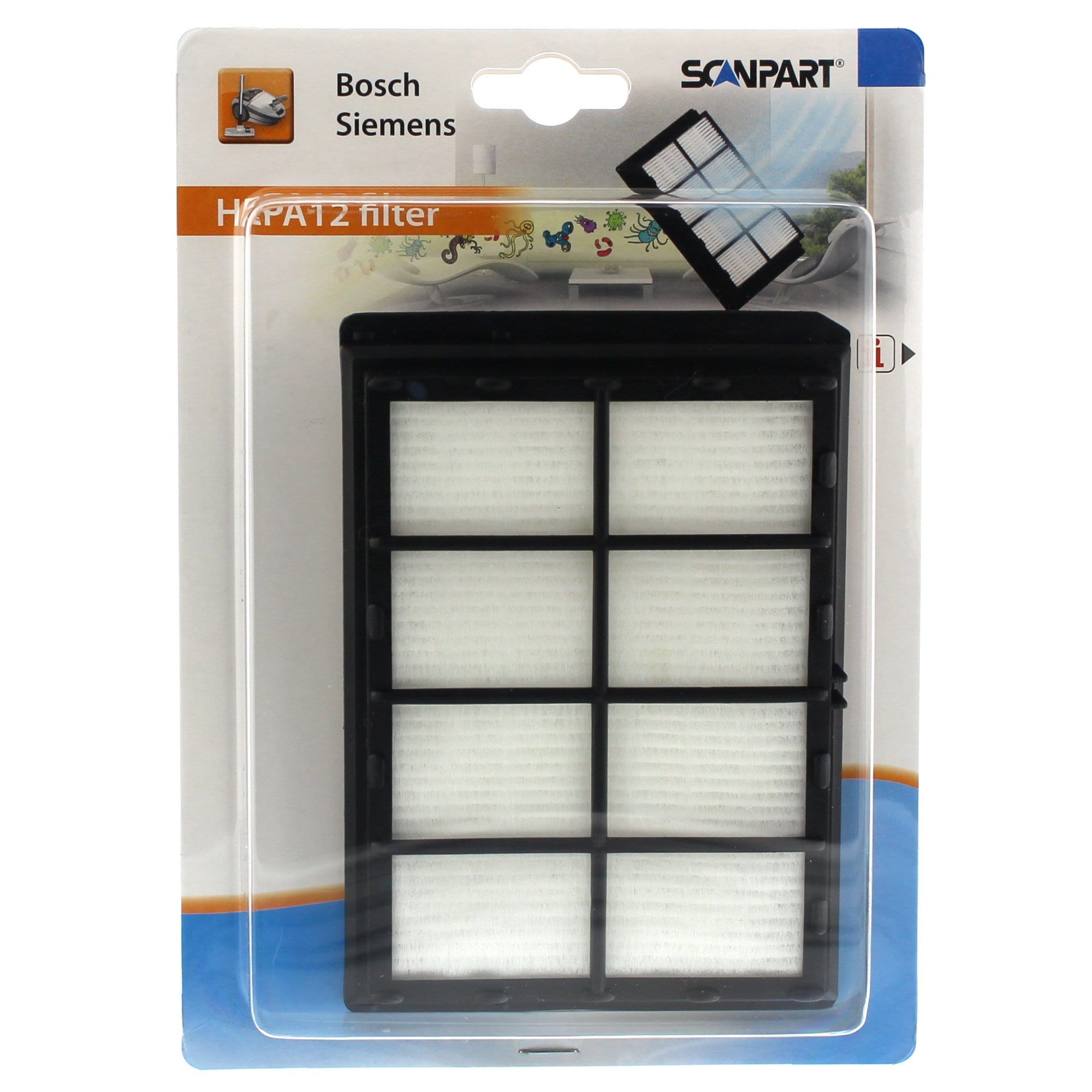 SCANPART 1190000208 HEPA-Filter (kompatibel mit Bosch BBZ8SF1, Siemens FA0500) - Bild 1