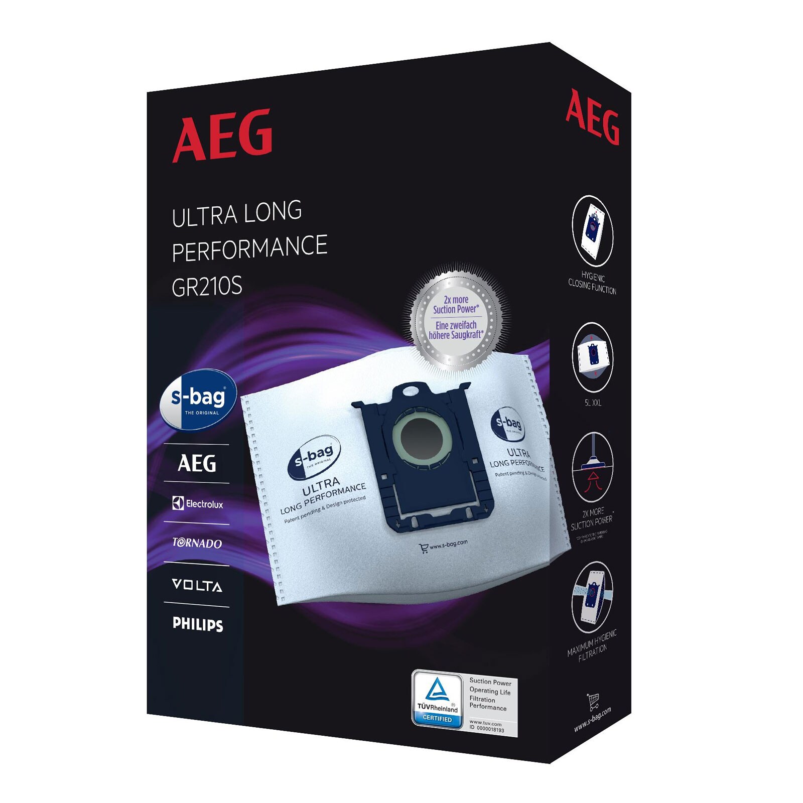 AEG GR210S S-bag Ultra Long Staubsaugerbeutel - Bild 1