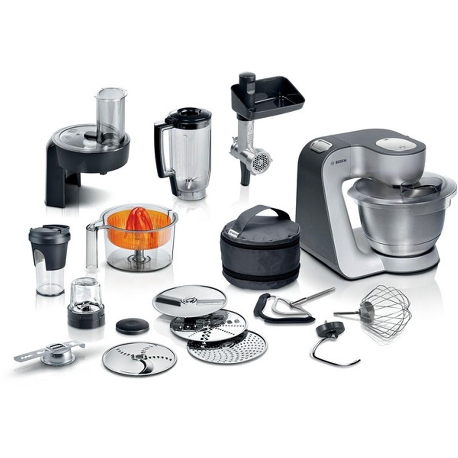 MUM59S81DE Serie 4 Küchenmaschine MUM 5 1000 W Silber anthrazit