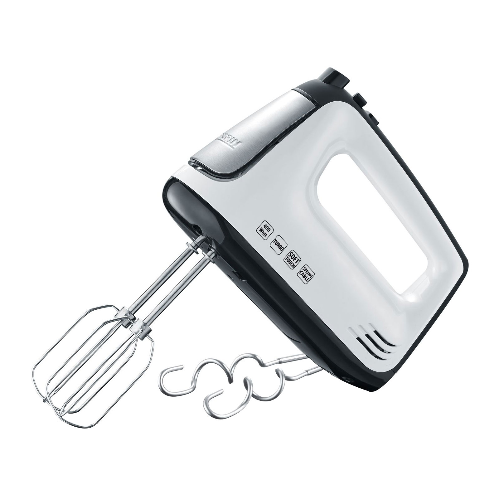 Severin HM 3830 Handmixer wei&szlig; / schwarz / Edelstahl - Bild 1